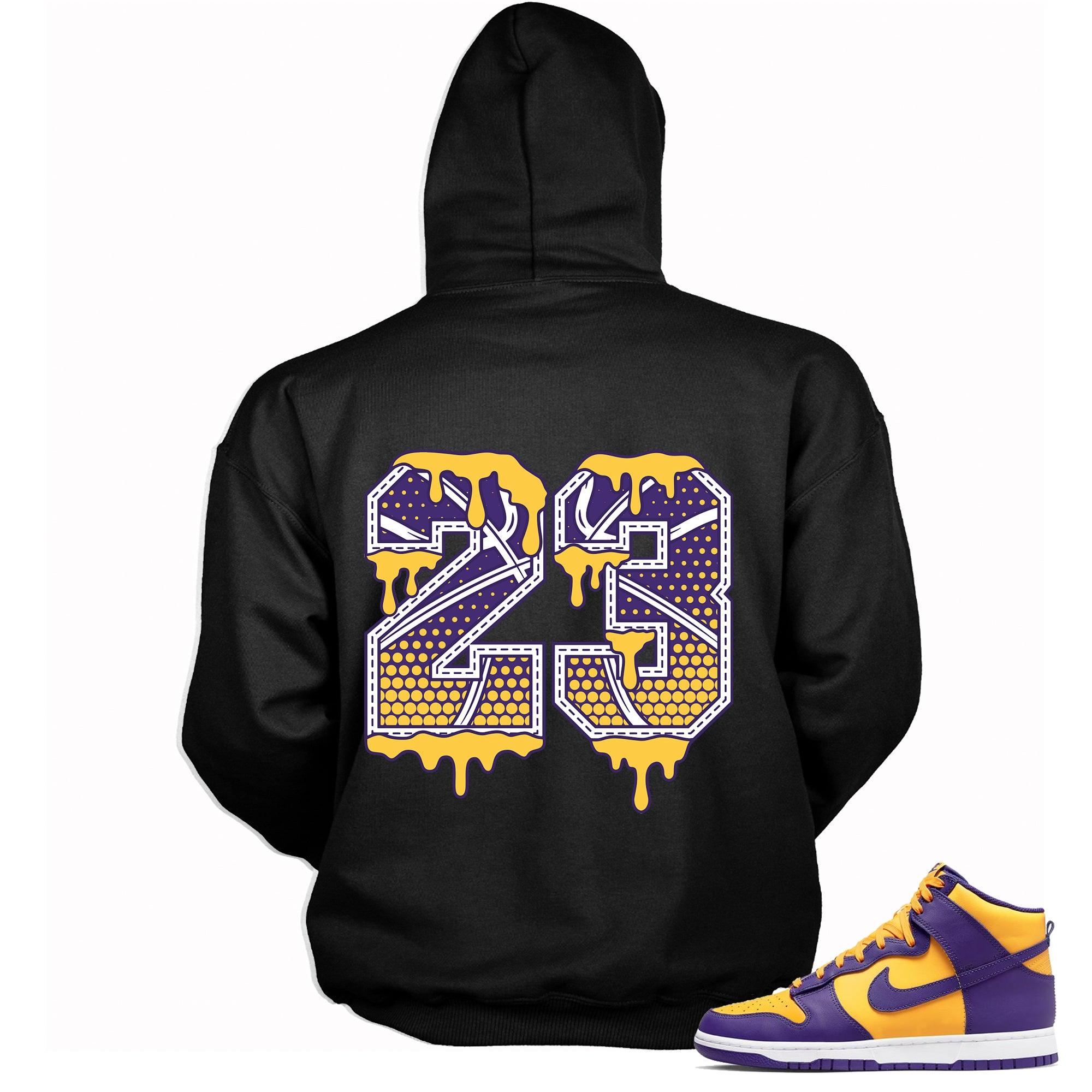 Number 23 Ball Hoodie Nike Dunk High Lakers photo