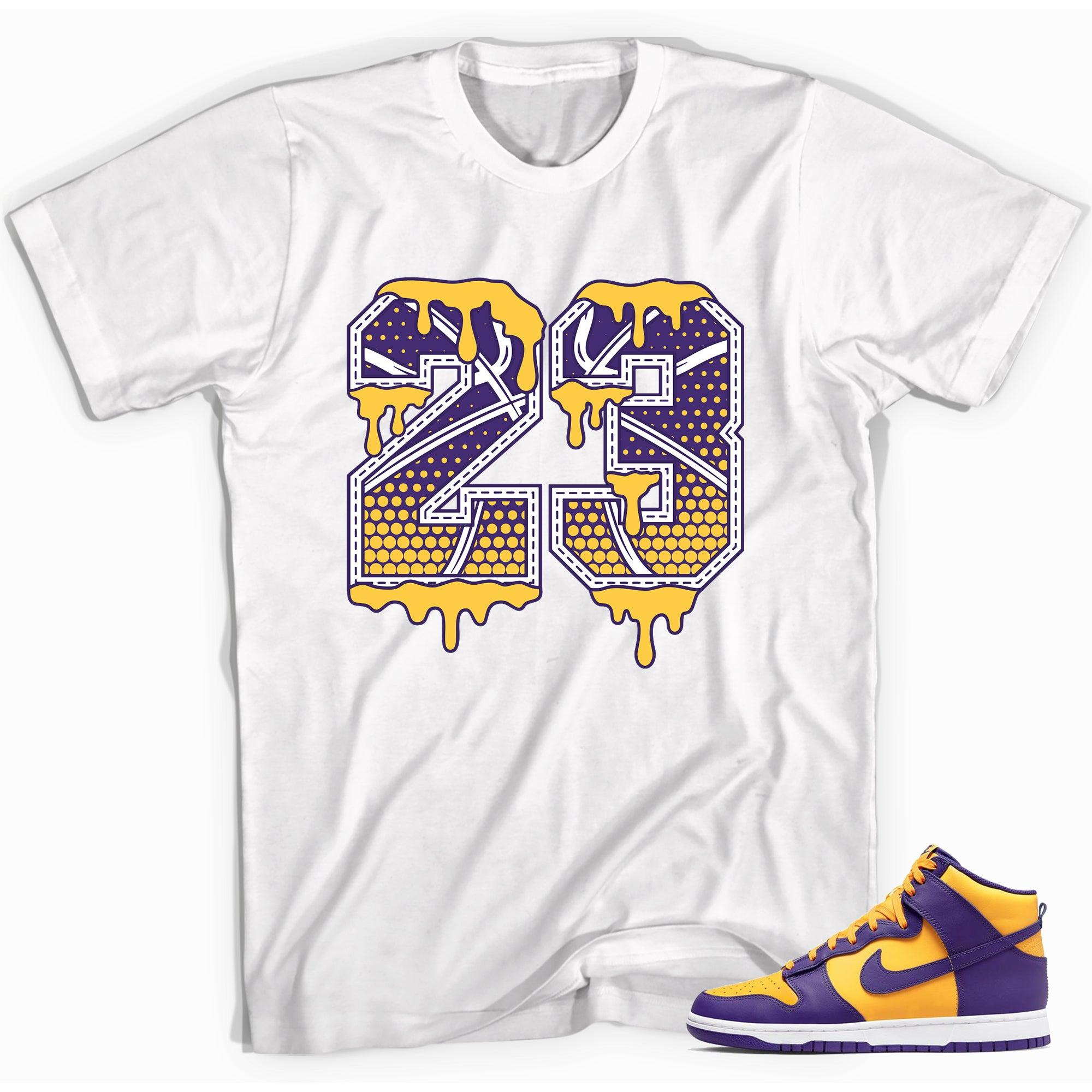 Number 23 Ball Shirt Nike Dunk High Lakers photo