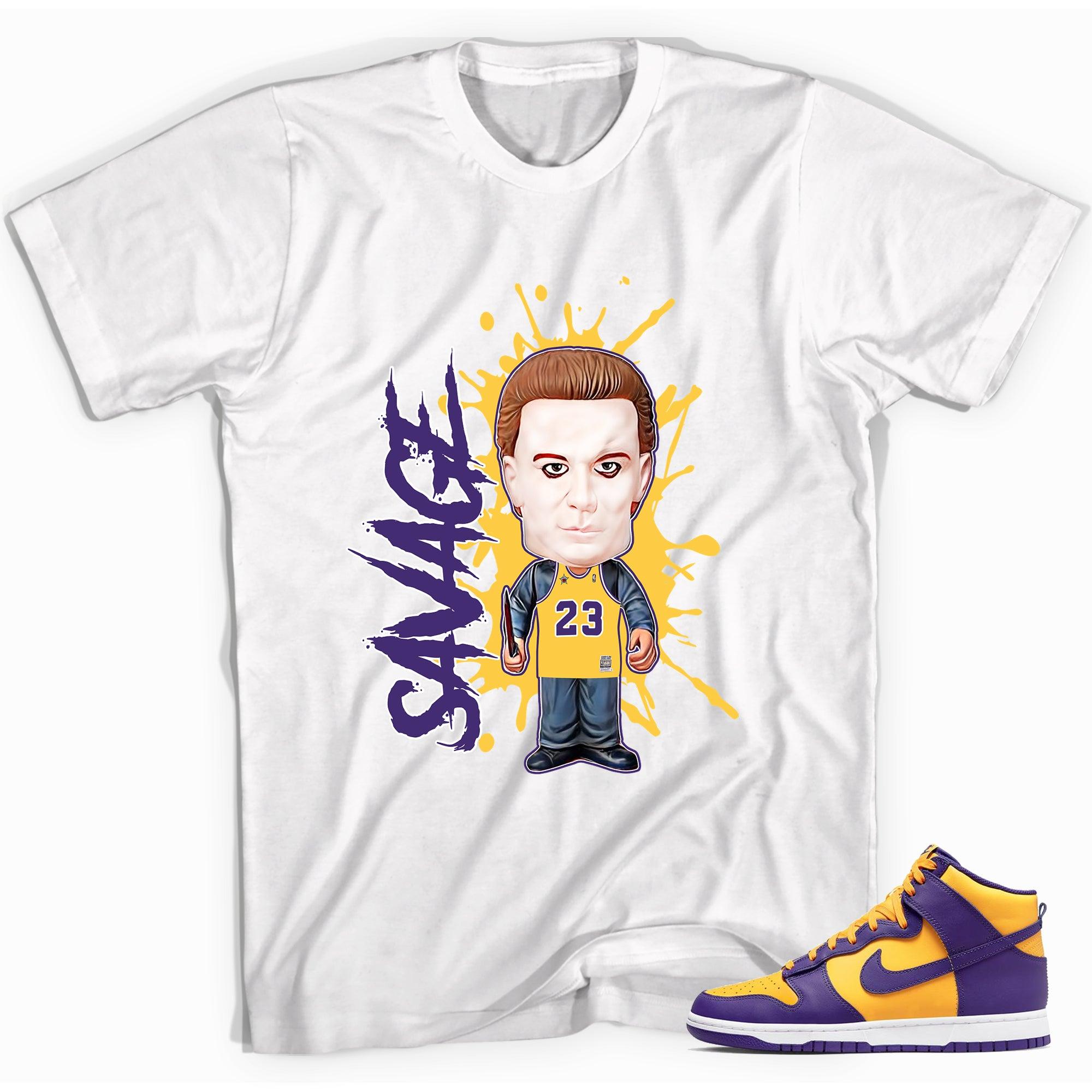 Savage Shirt Nike Dunk High Lakers photo