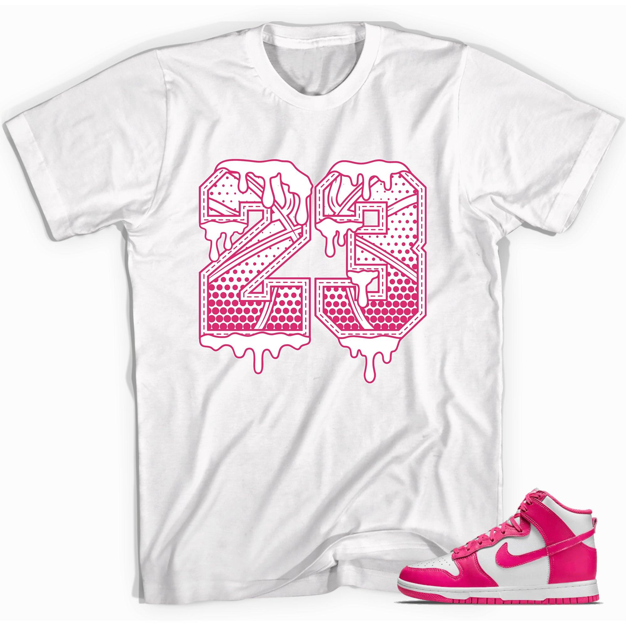 Number 23 Ball Shirt Nike Dunk High Pink Prime photo