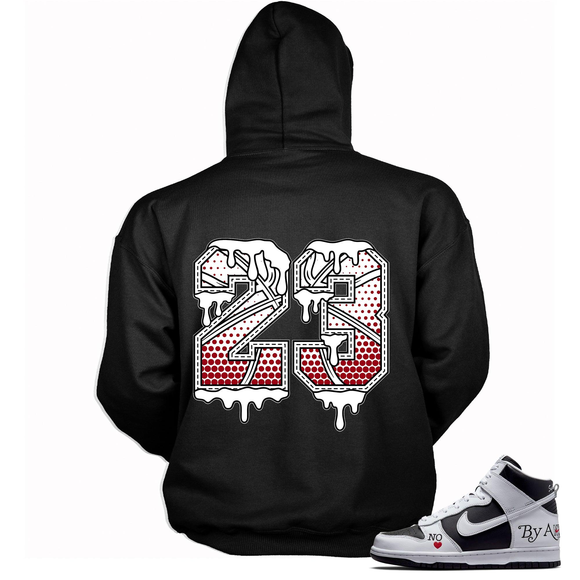 23 Sneaker Hoodie Nike SB Dunk High Supreme By Any Means Black photo