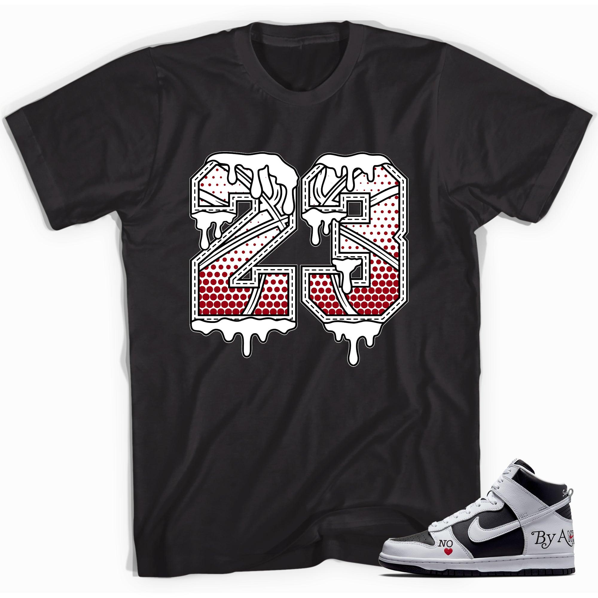 23 Drip Sneaker Shirt Nike SB Dunk High Supreme By Any Means Black photo