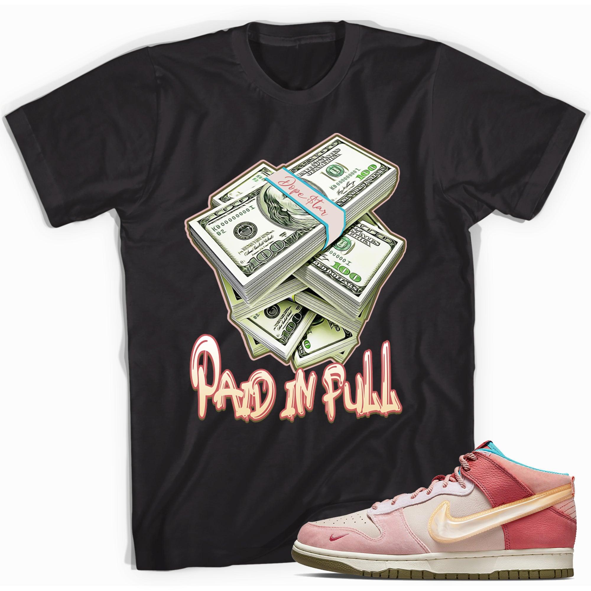 Paid In Full Sneaker Tee Dunks Mid Social Status Free Lunch Strawberry Milk photo