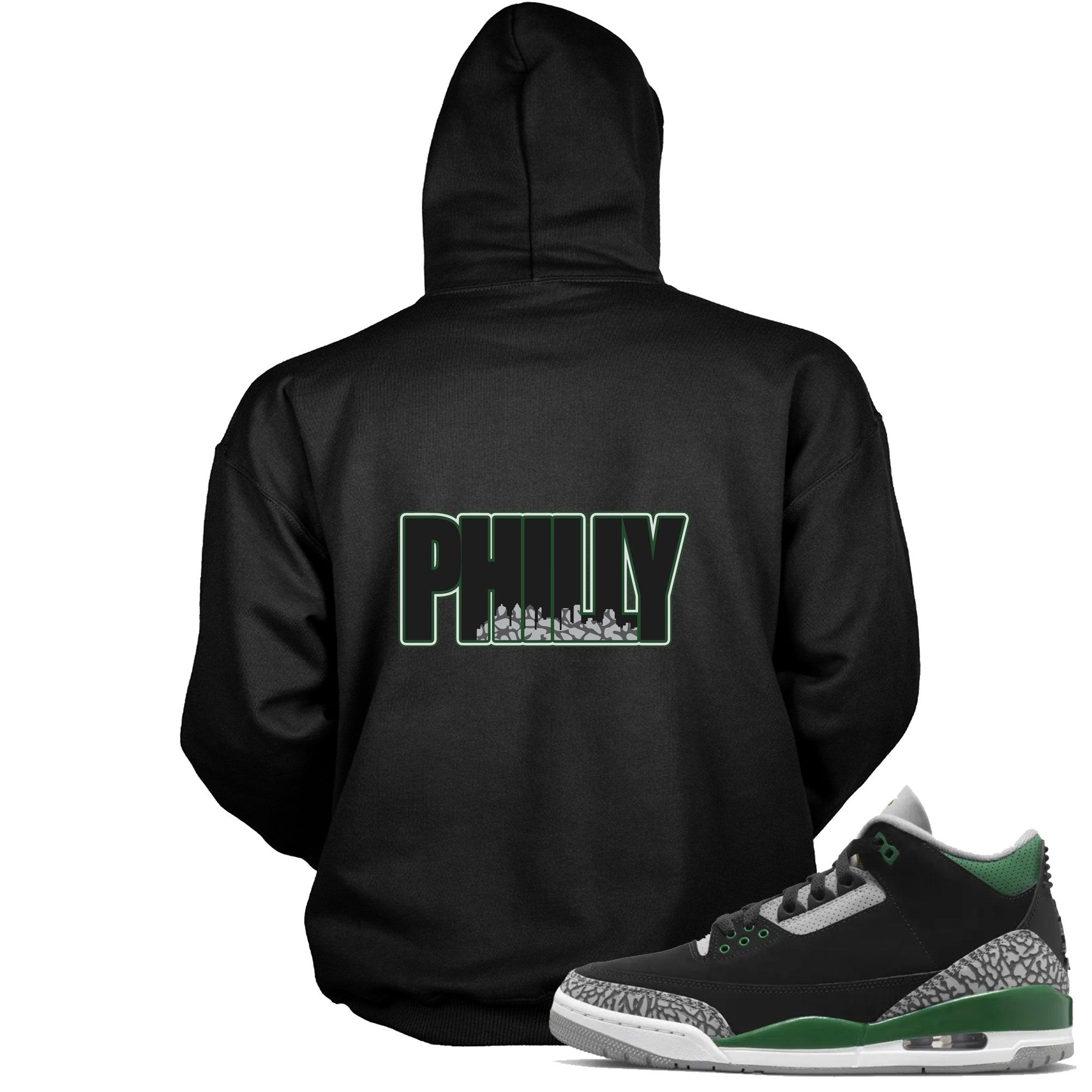 Philly Hooded Sneaker Sweatshirt Jordan 3 Pine Green photo