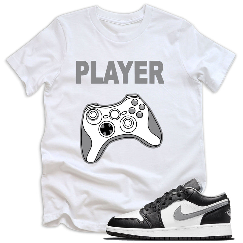 kids Player Shirt AJ 1 Low Black White Grey photo