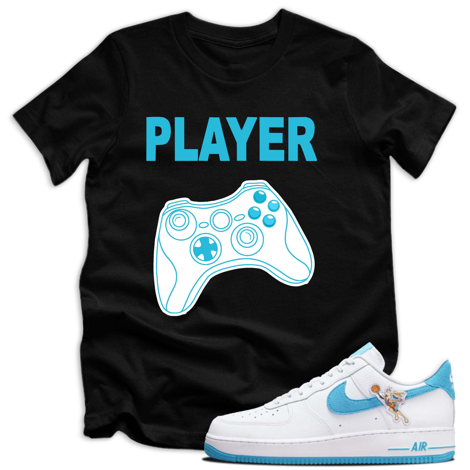 kids Player Shirt Nike Air Force 1s Low Hare Space Jam photo