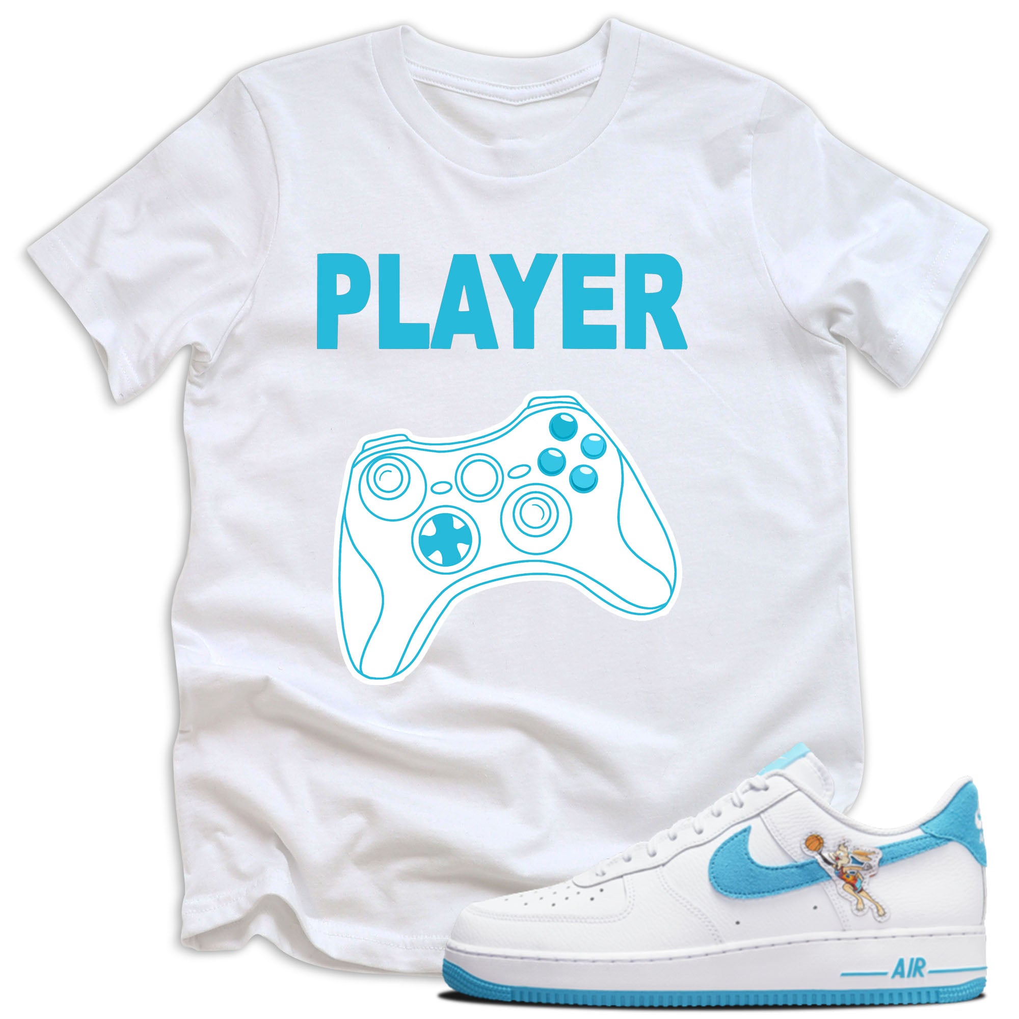 youth Player Shirt Nike Air Force 1s Low Hare Space Jam photo
