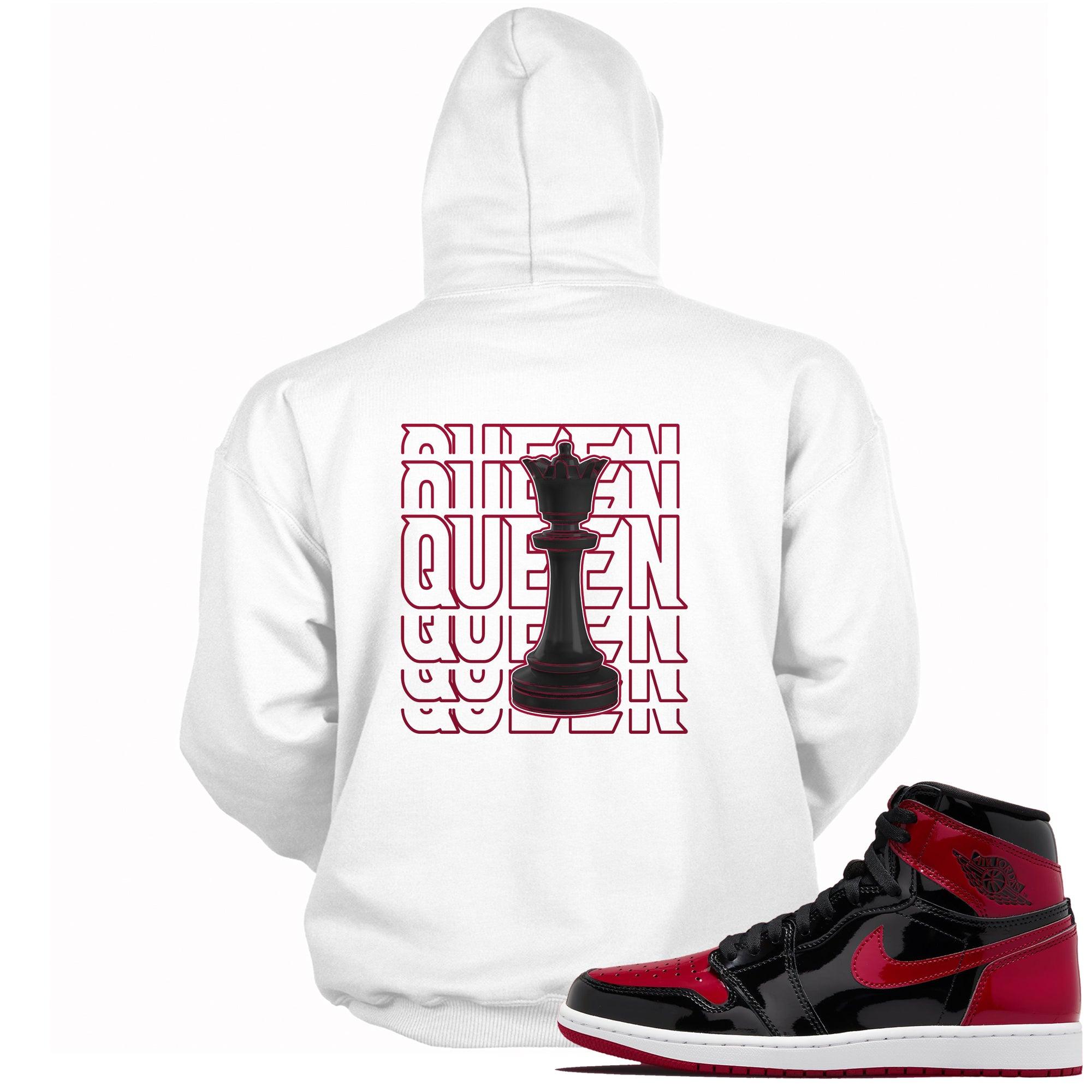 Queen Hoodie AJ 1s Patent Leather Bred Air Holiday photo