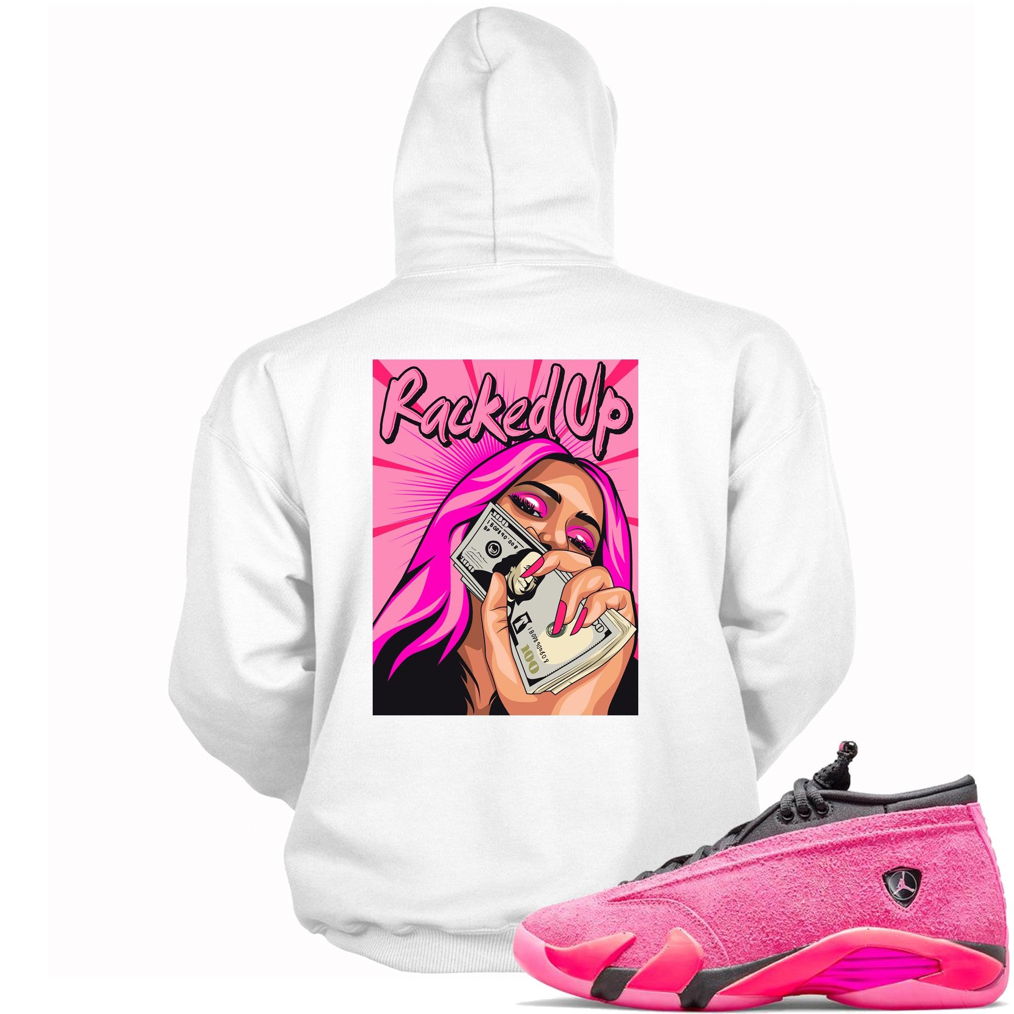 Racked Up Hoodie Jordan 14s Low Shocking Pink photo