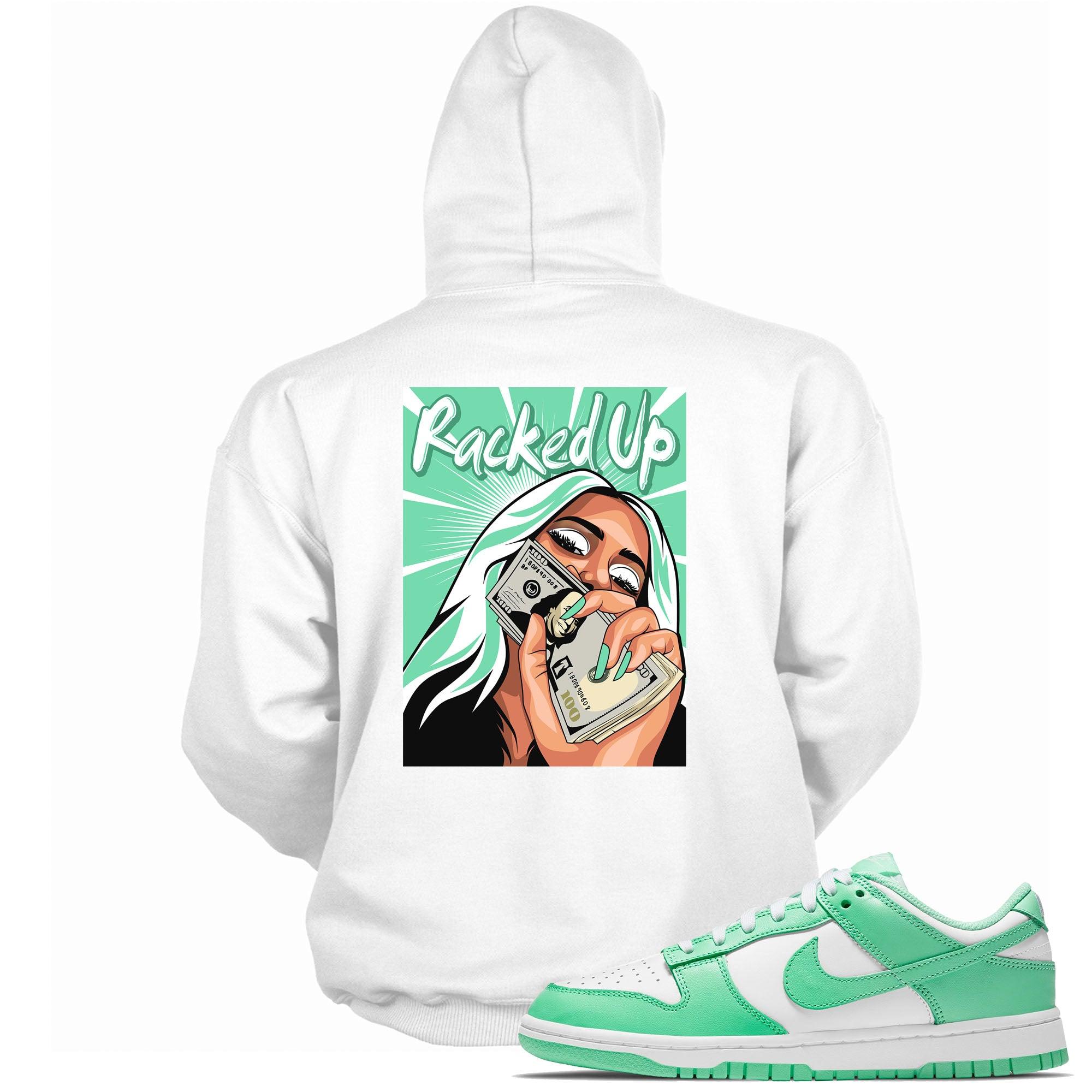 Racked Up Hooded Sneaker Sweatshirt Nike Dunk Low Green Glow photo