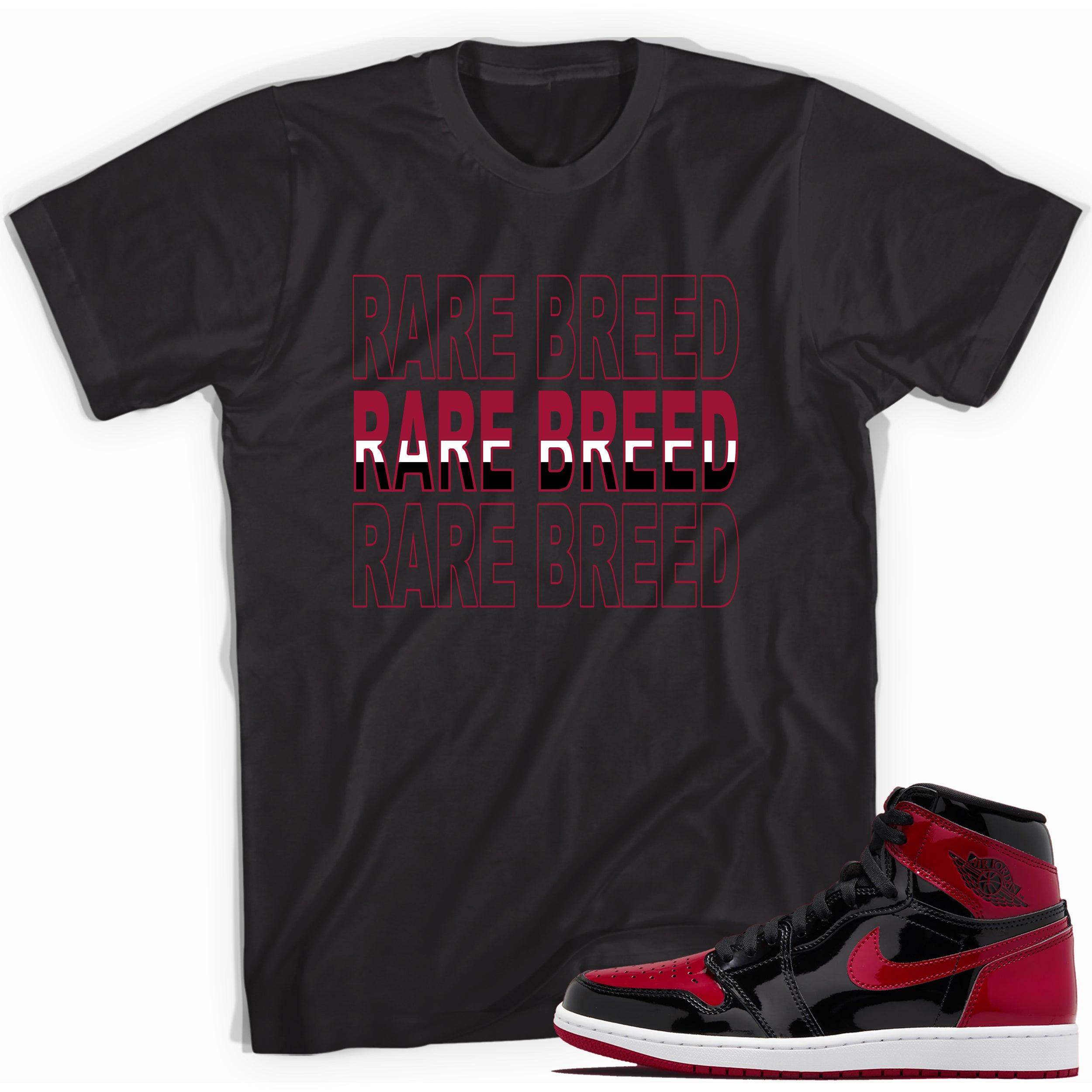 Black Rare Breed Shirt for Jordan 1s Bred Patent photo