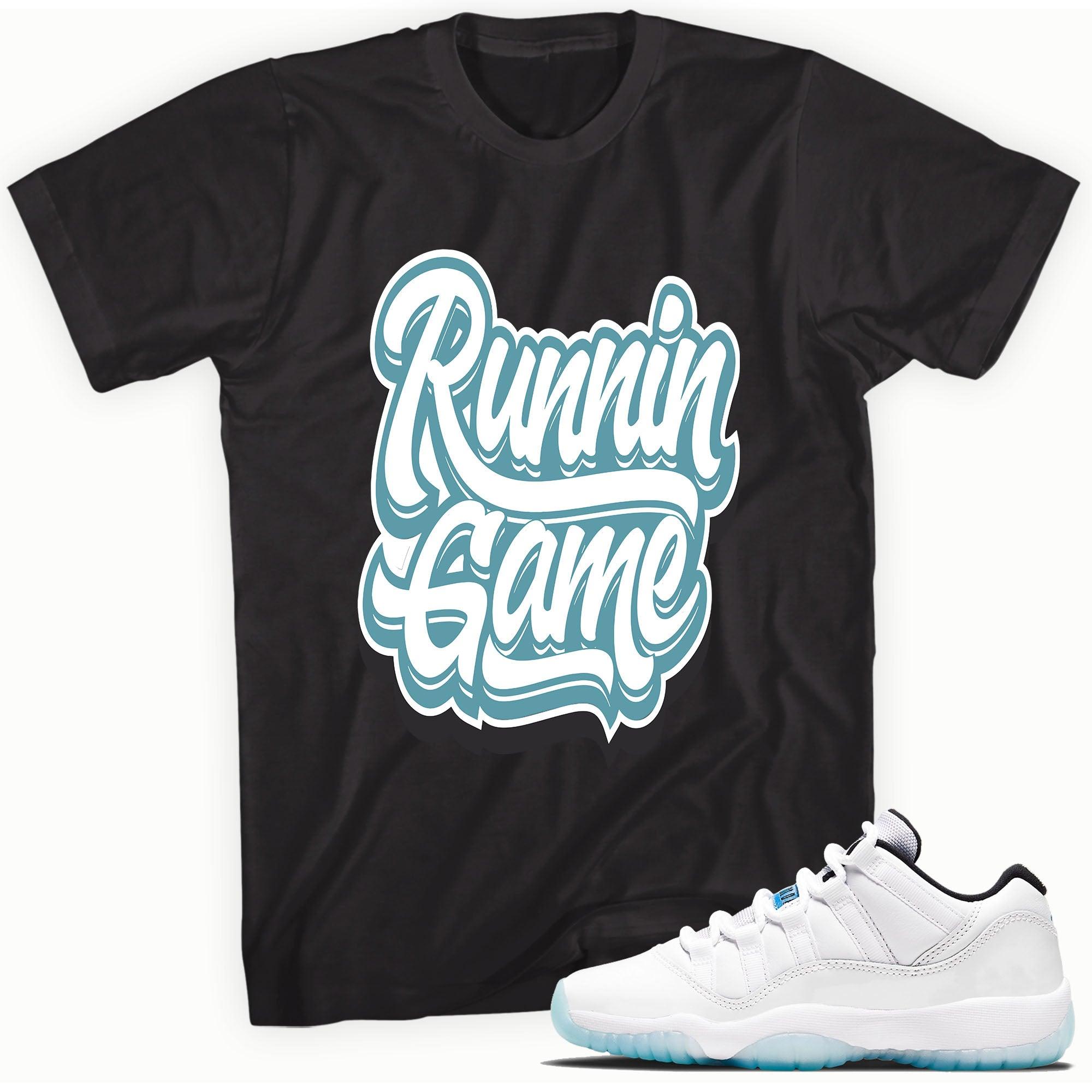 Runnin Game Sneaker Tee AJ 11s Retro Low Legend Blue photo