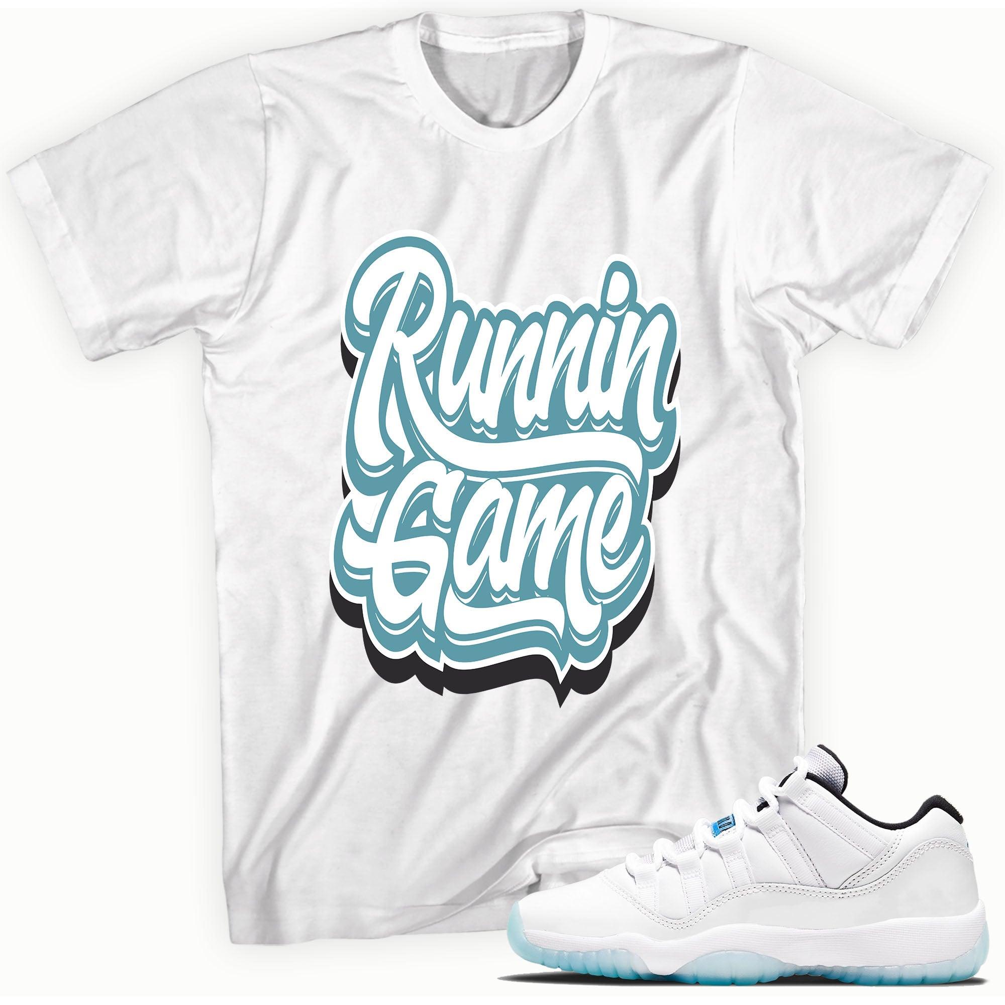 Runnin Game Shirt AJ 11s Retro Low Legend Blue photo