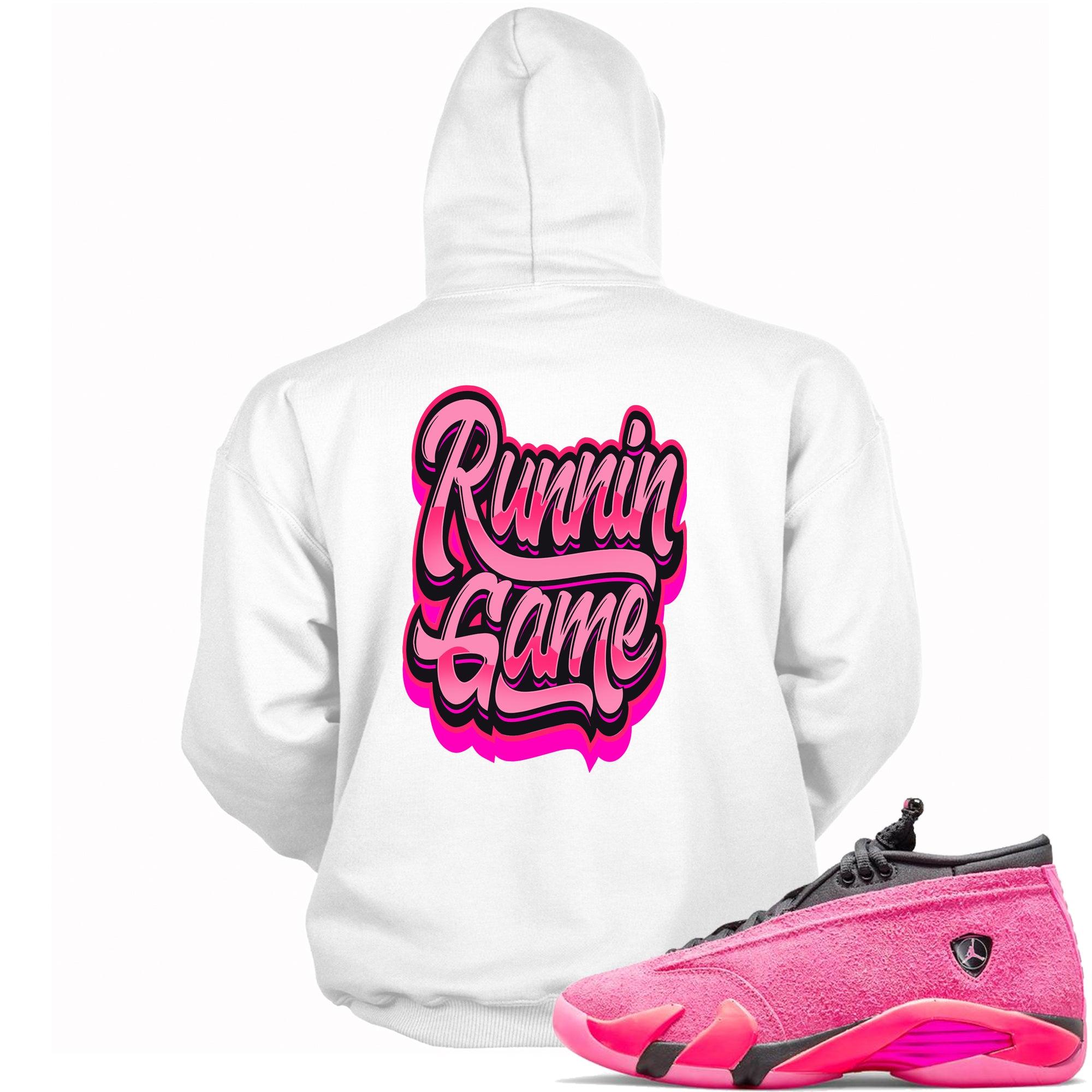 Runnin Game Hoodie AJ 14s Low Shocking Pink photo
