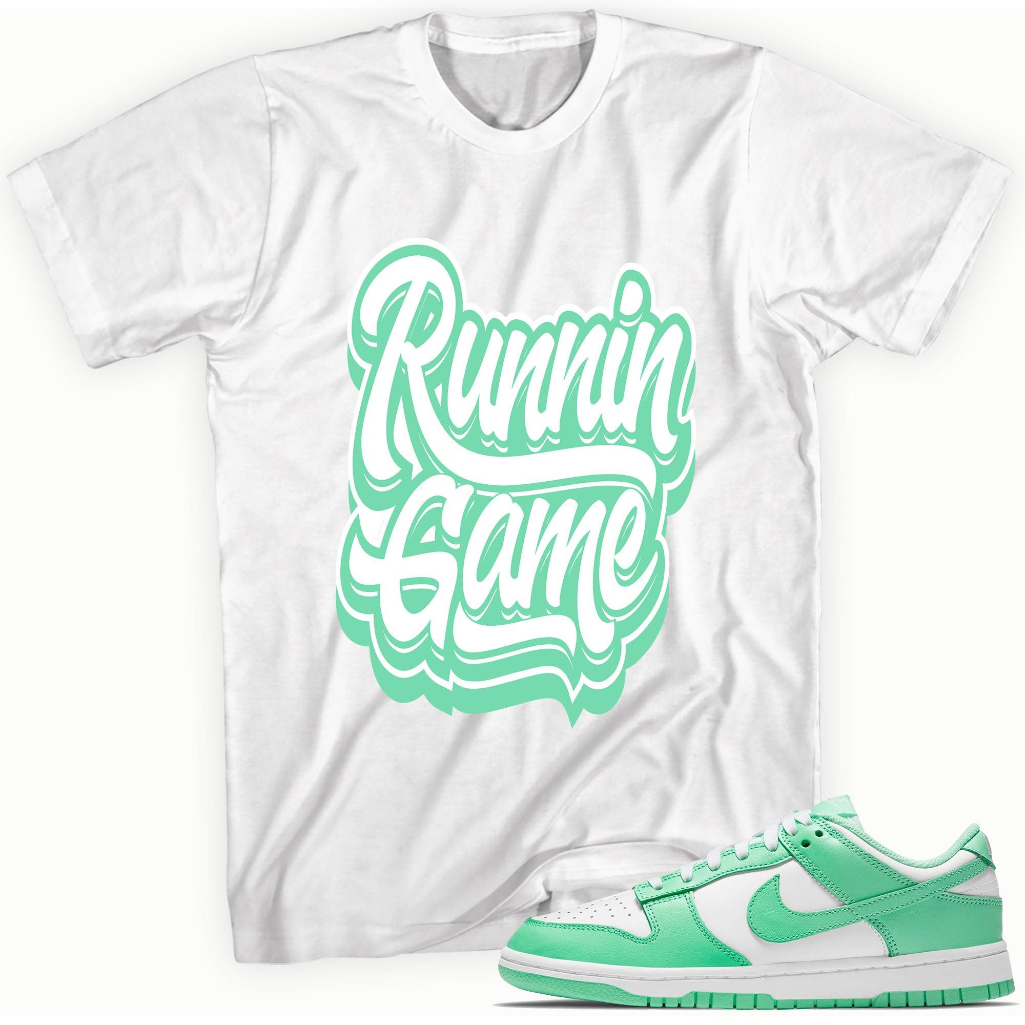 Runnin Game Shirt Nike Dunk Low Green Glow photo