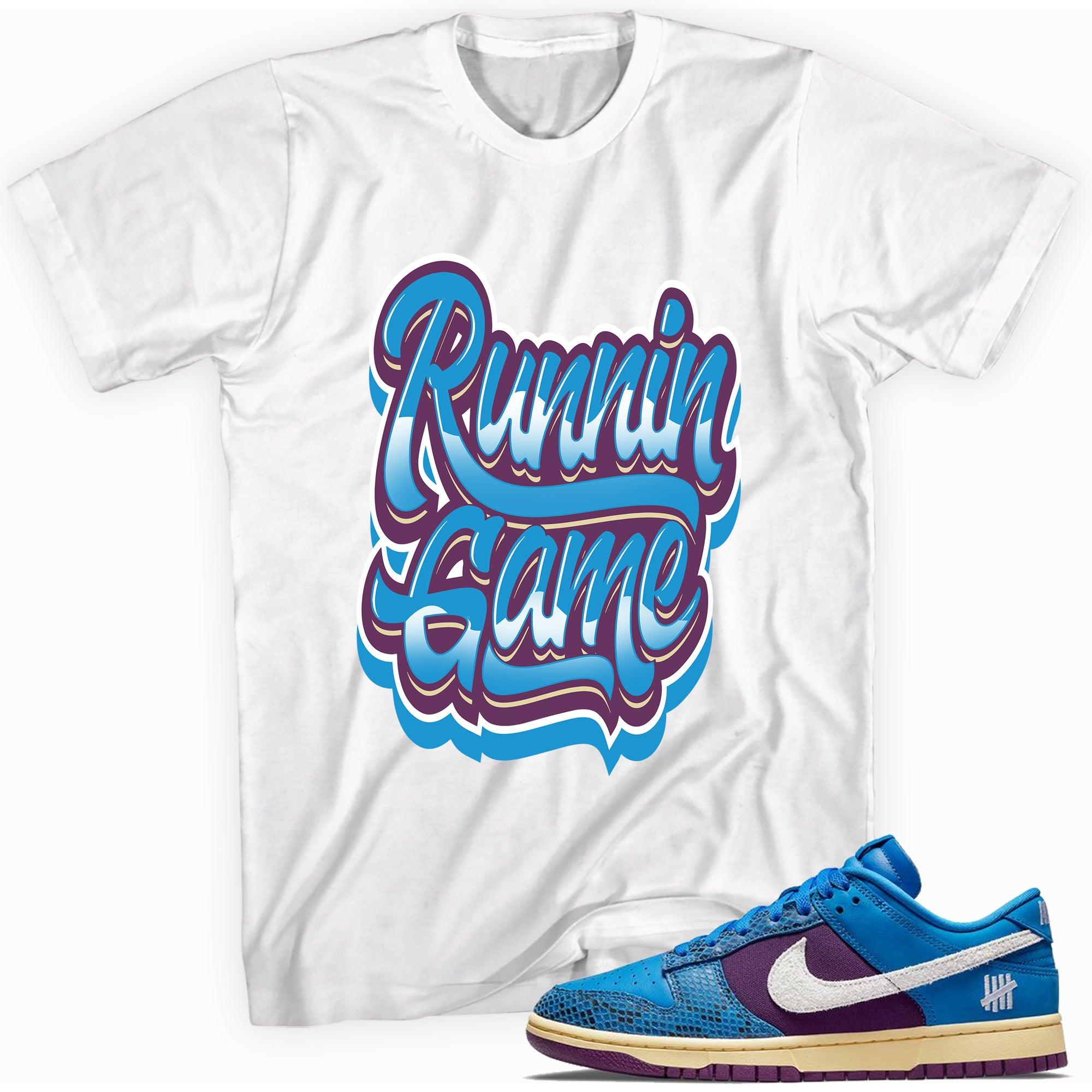 Runnin Game Shirt Nike Dunk Low Undefeated 5 On It Dunk vs AF1 Sneakers photo