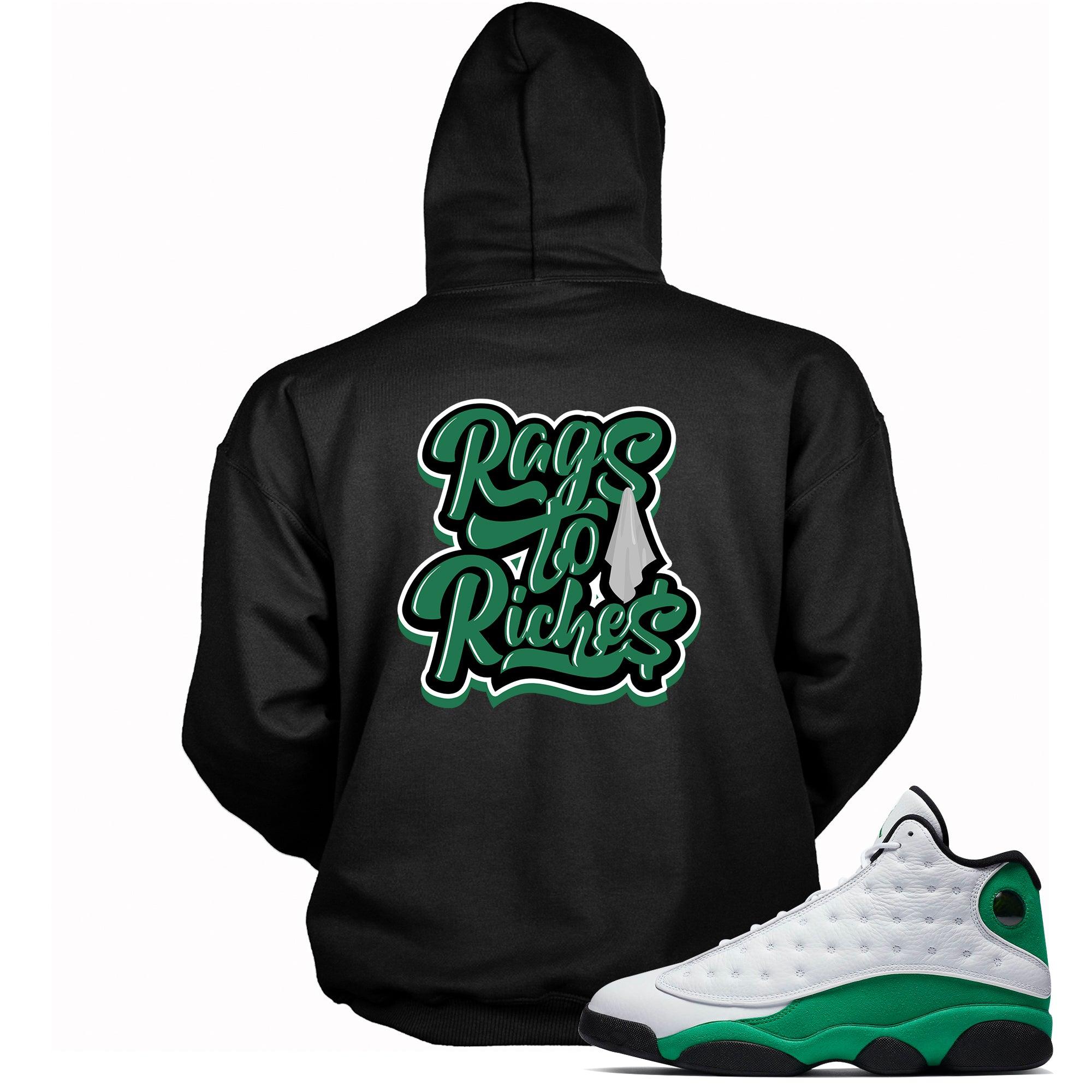 Rags To Riches Sneaker Sweatshirt AJ 13 LUCKY GREEN photo