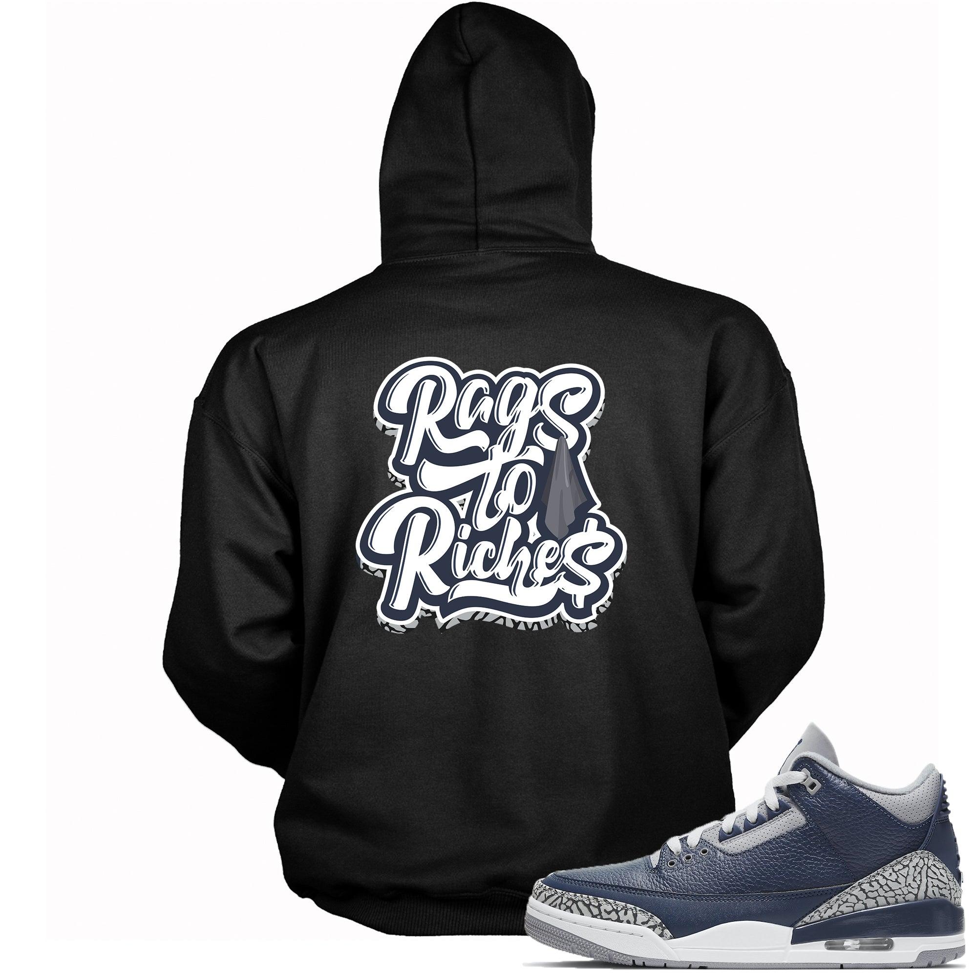 Rags To Riches Sneaker Sweatshirt AJ 3 Midnight Navy photo