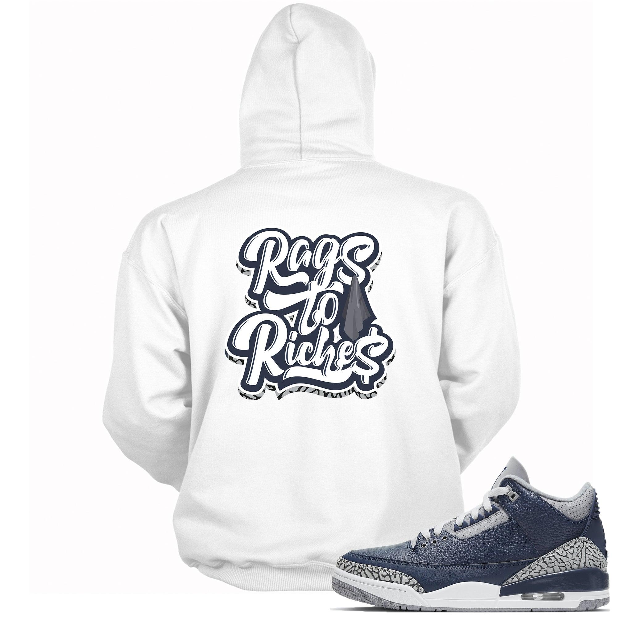 Rags To Riches Hoodie AJ 3 Midnight Navy photo