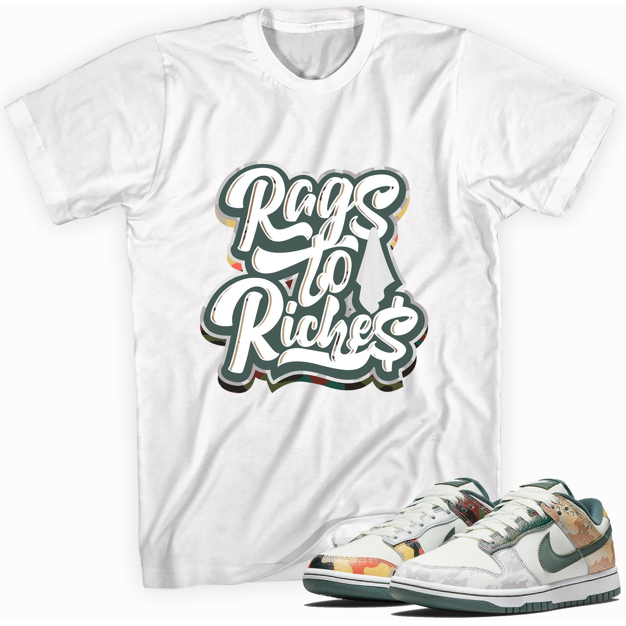 Rags To Riches Low Sail Multi Camo Dunks T-Shirt photo