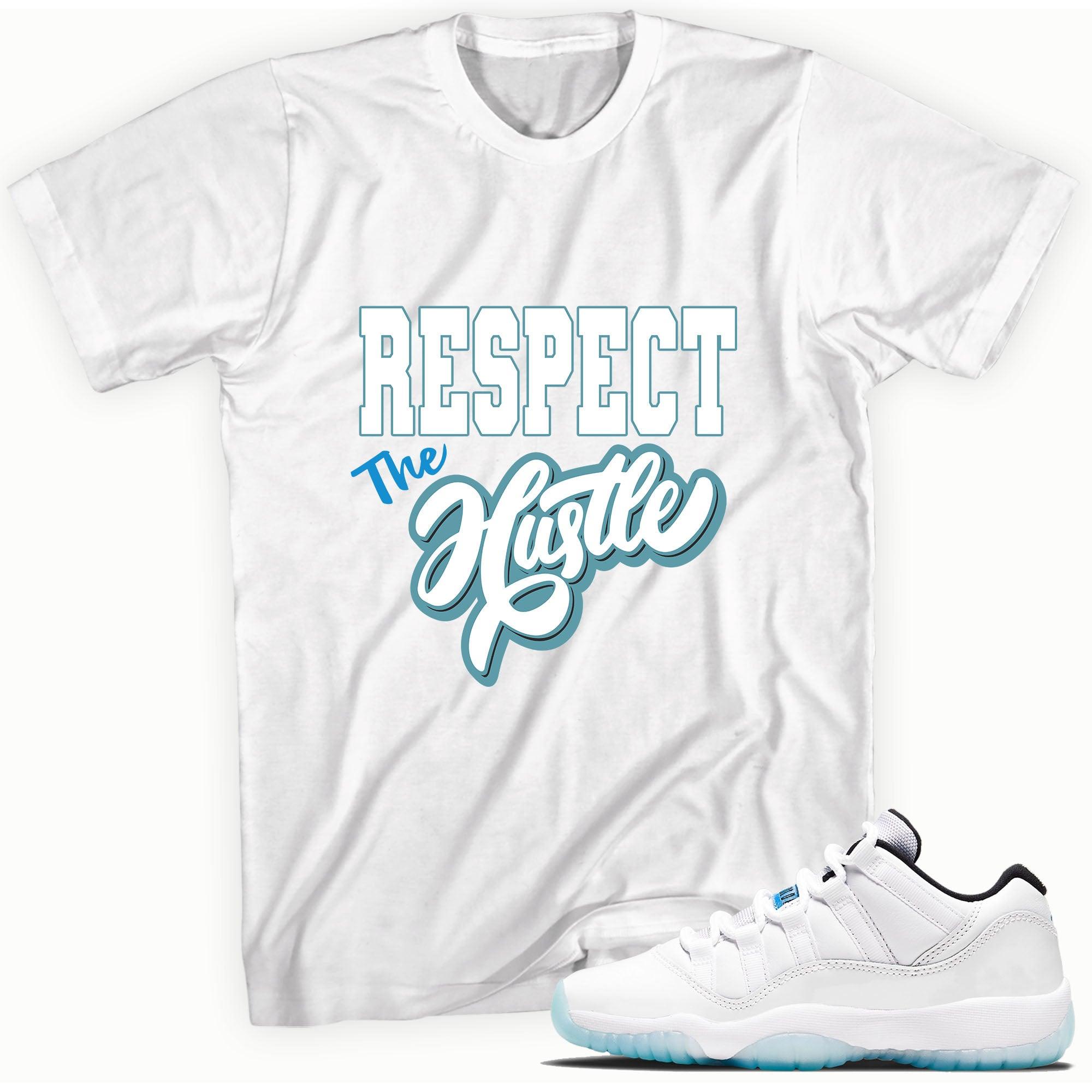 Respect the Hustle Shirt AJ 11s Retro Low Legend Blue photo