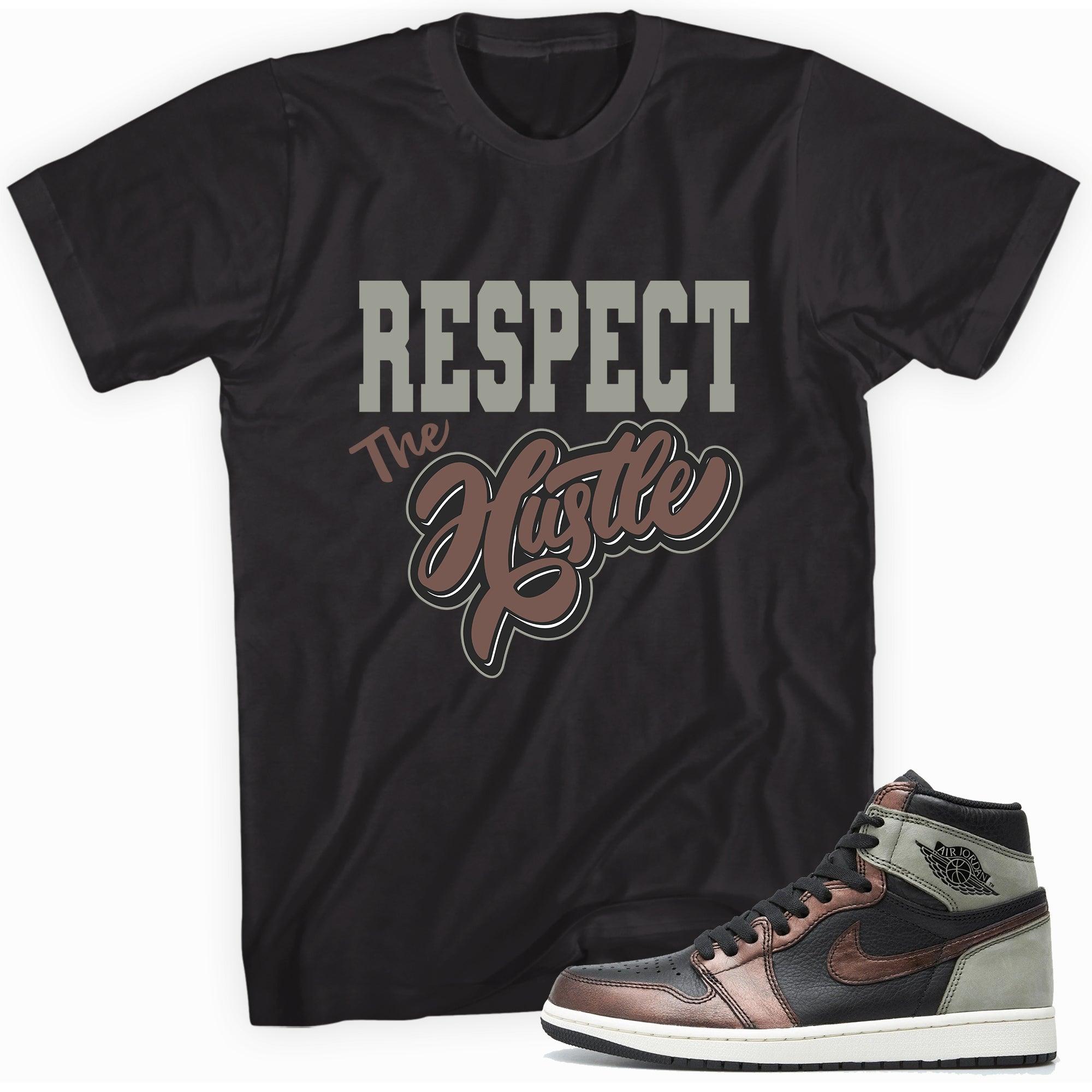 Respect The Hustle Sneaker Tee AJ 1s Patina photo