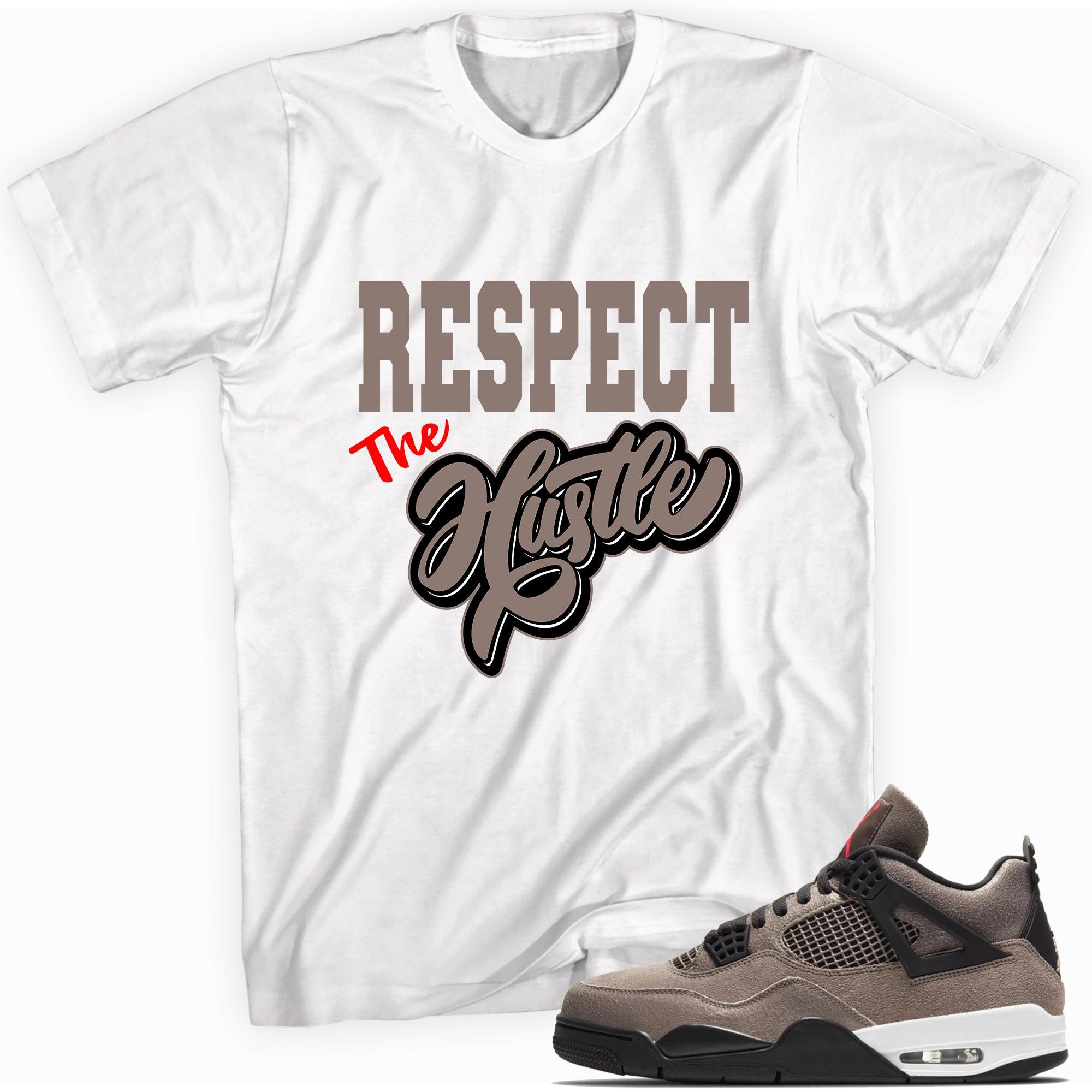 Respect The Hustle Sneaker Tee AJ 4 Taupe Haze photo
