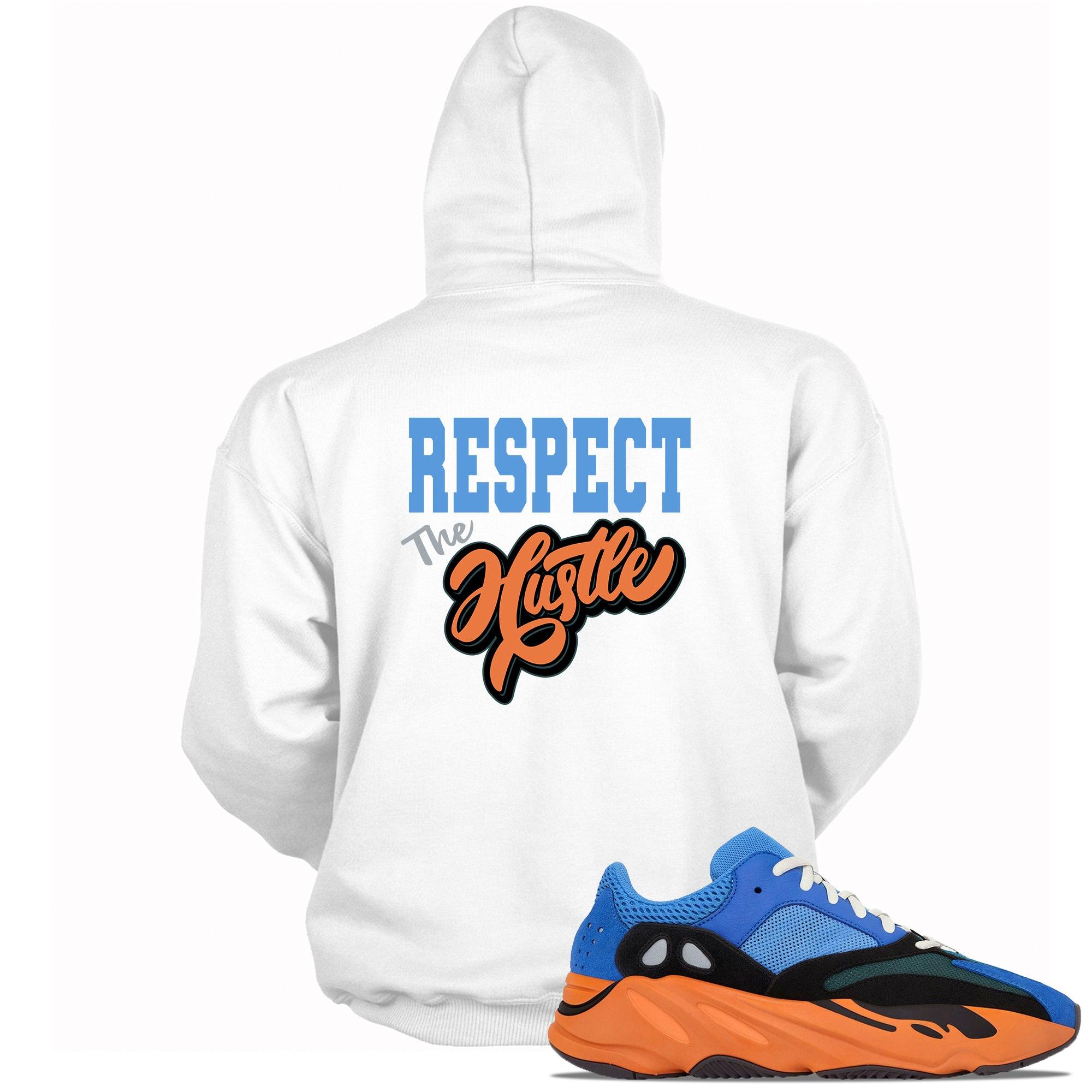 Respect The Hustle Hoodie Yeezy Boost 700s Bright Blue photo