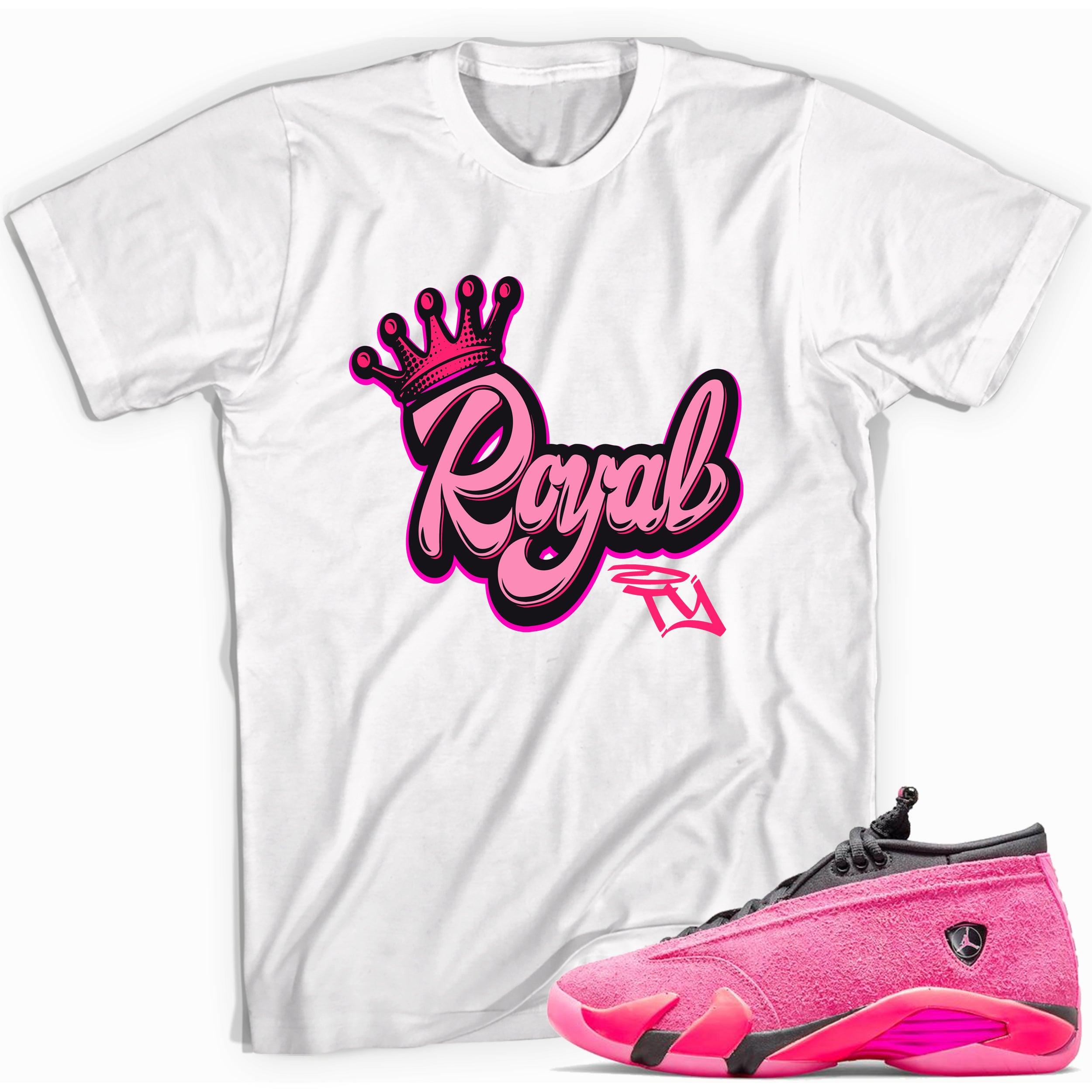 Royalty Shirt Jordan 14s Low Shocking Pink photo