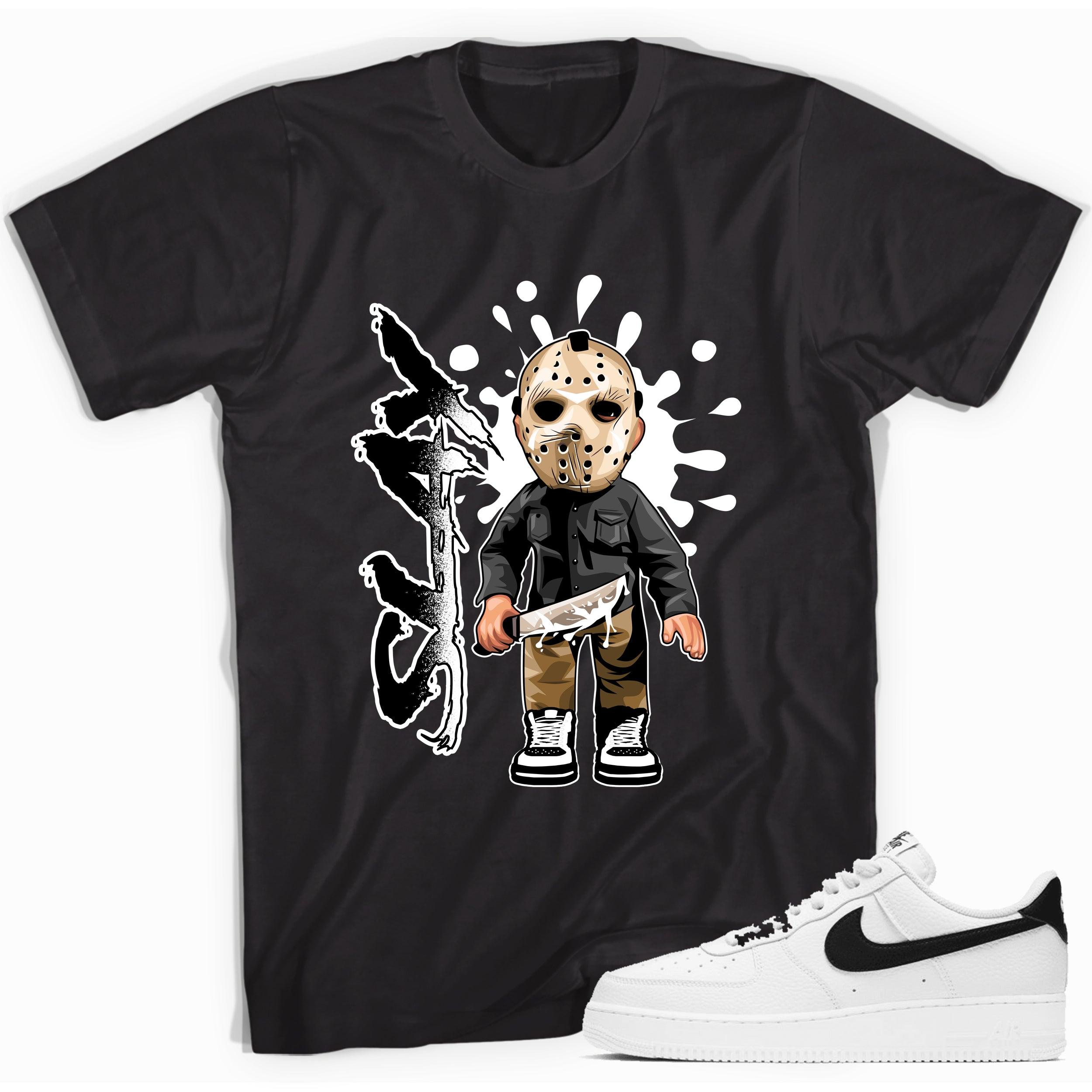 Slay Shirt Nike Air Force 1 Low White Black Pebbled Leather photo