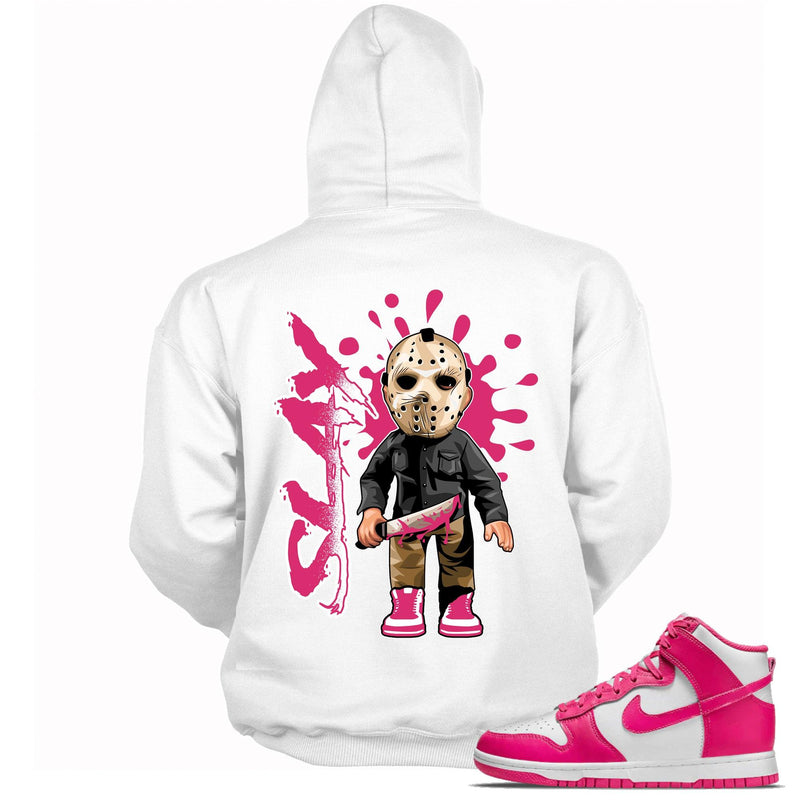 White Slay Hoodie Nike Dunk High Pink Prime photo 
