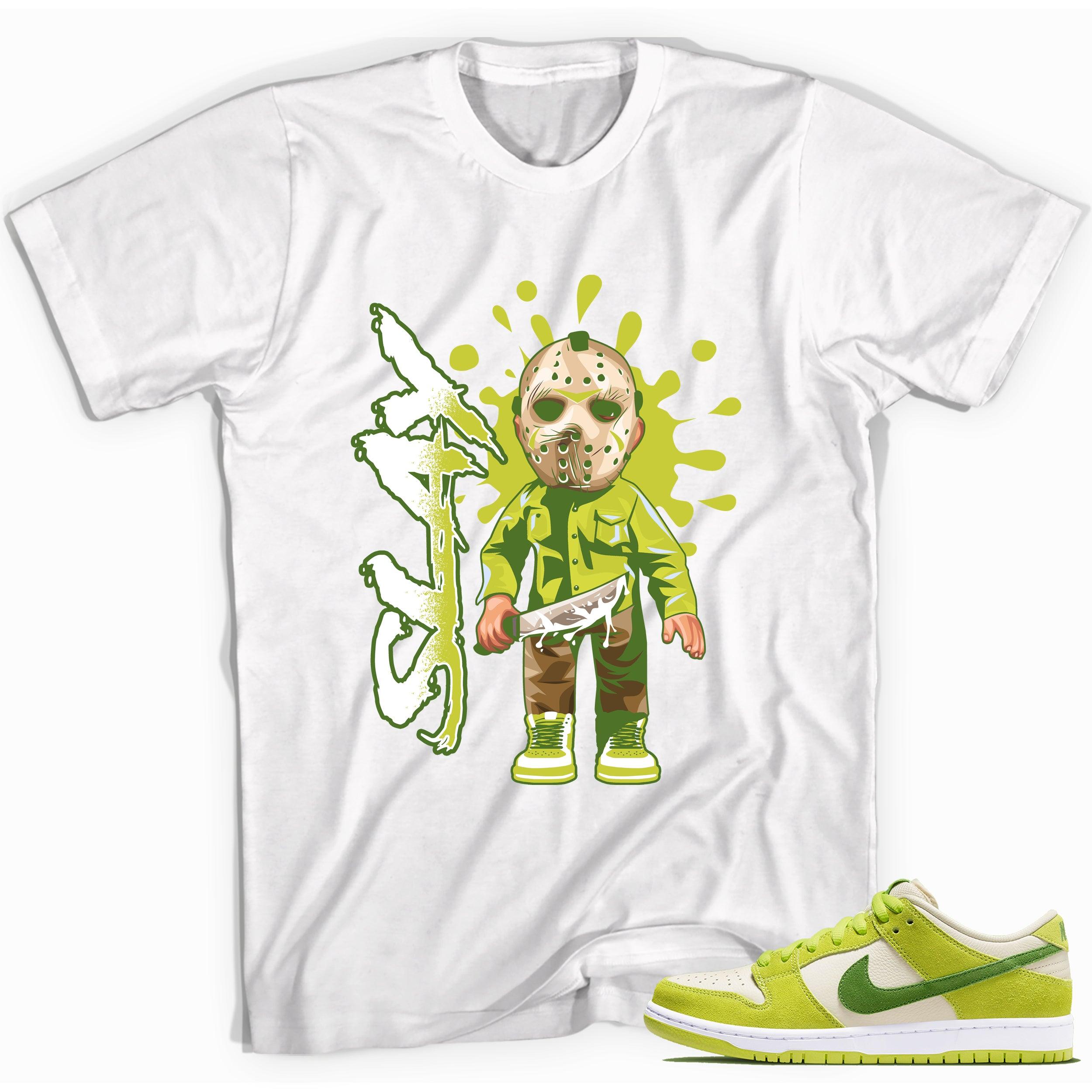 White Slay Sneaker Shirt for Nike SB Dunk Low Green Apple photo 