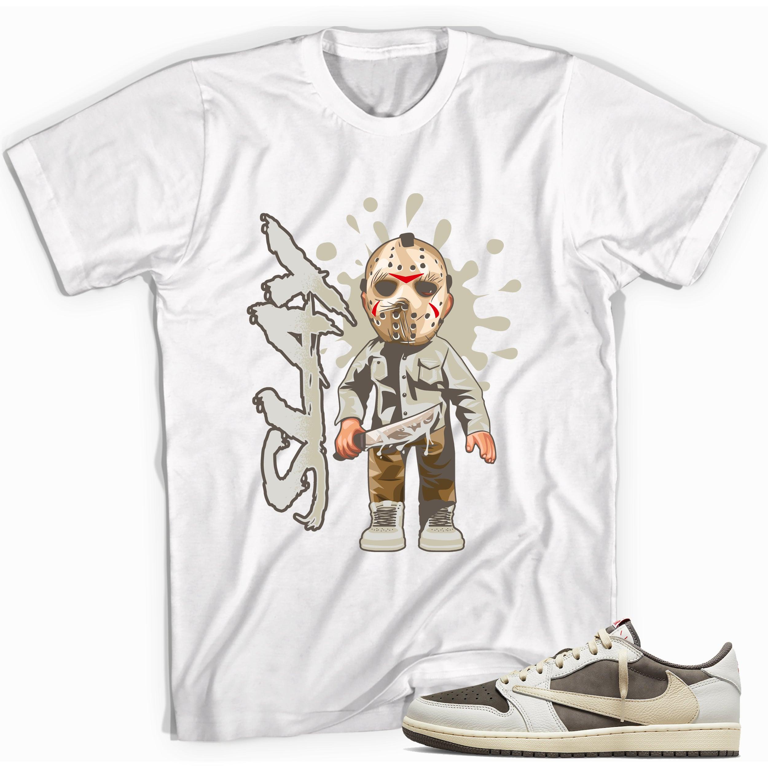White Slay Sneaker Shirt for Travis Scott Jordan 1s photo