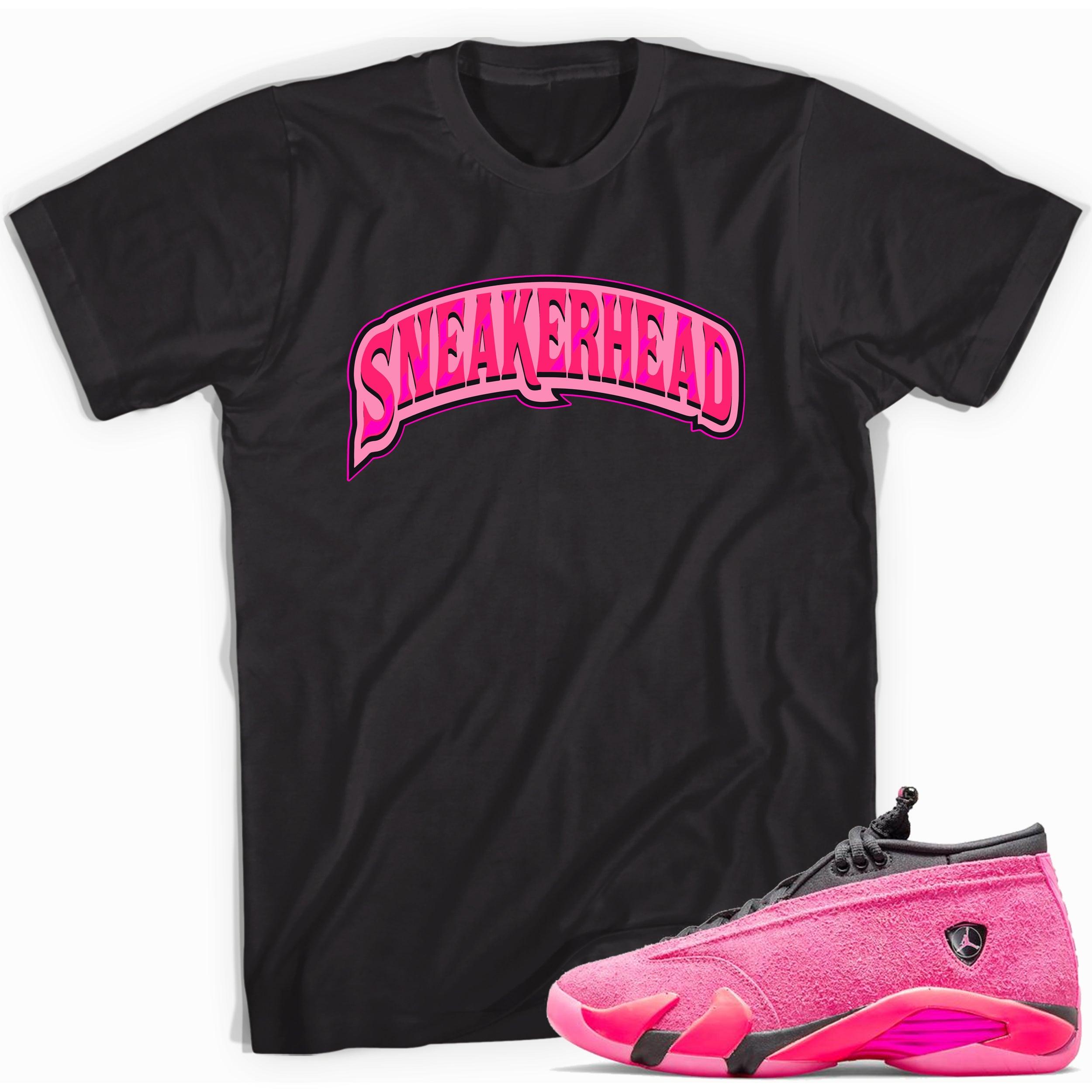 Black Sneakerhead Shirt Jordan 14 Shocking Pink photo