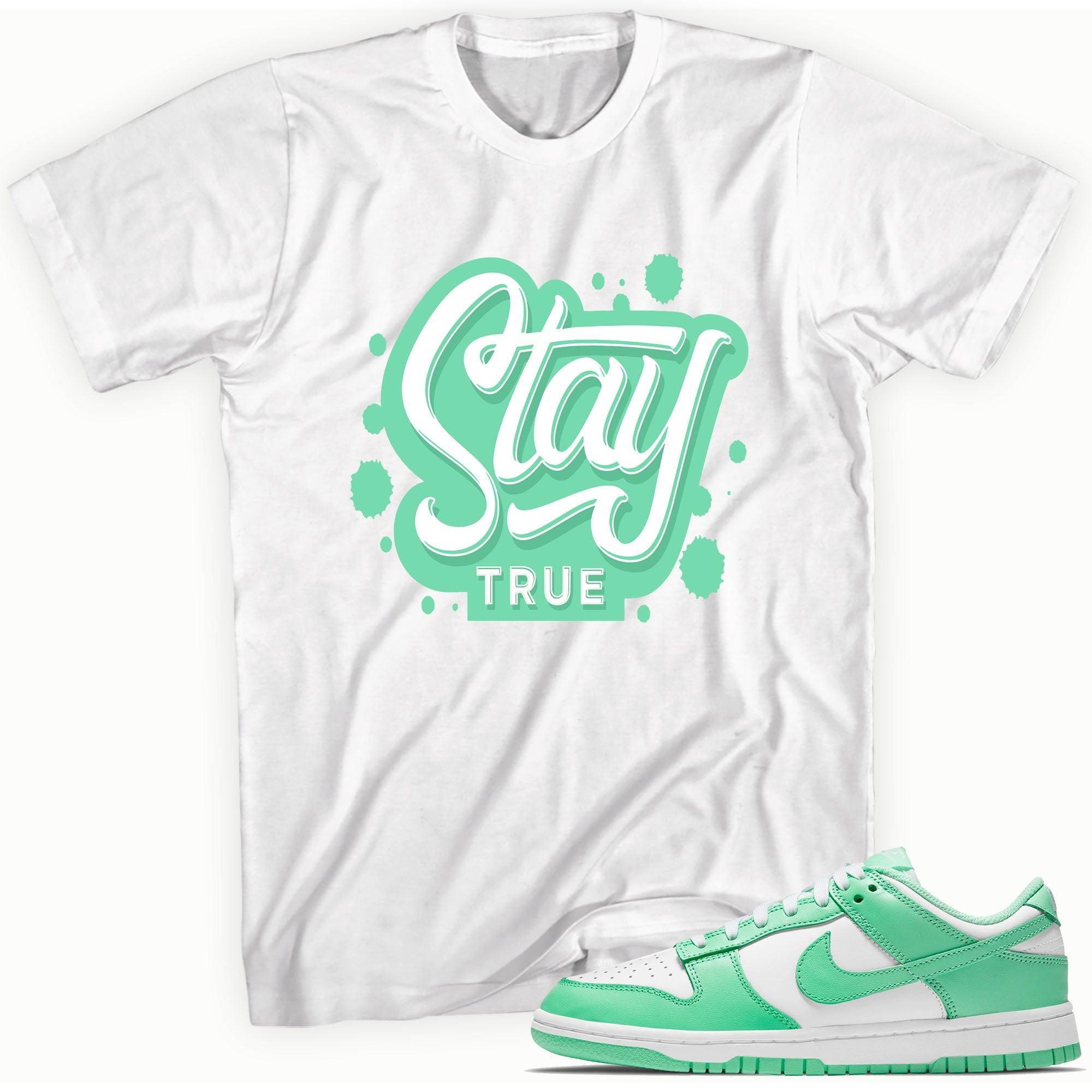 Stay True Sneaker Tee Nike Dunk Low Green Glow photo