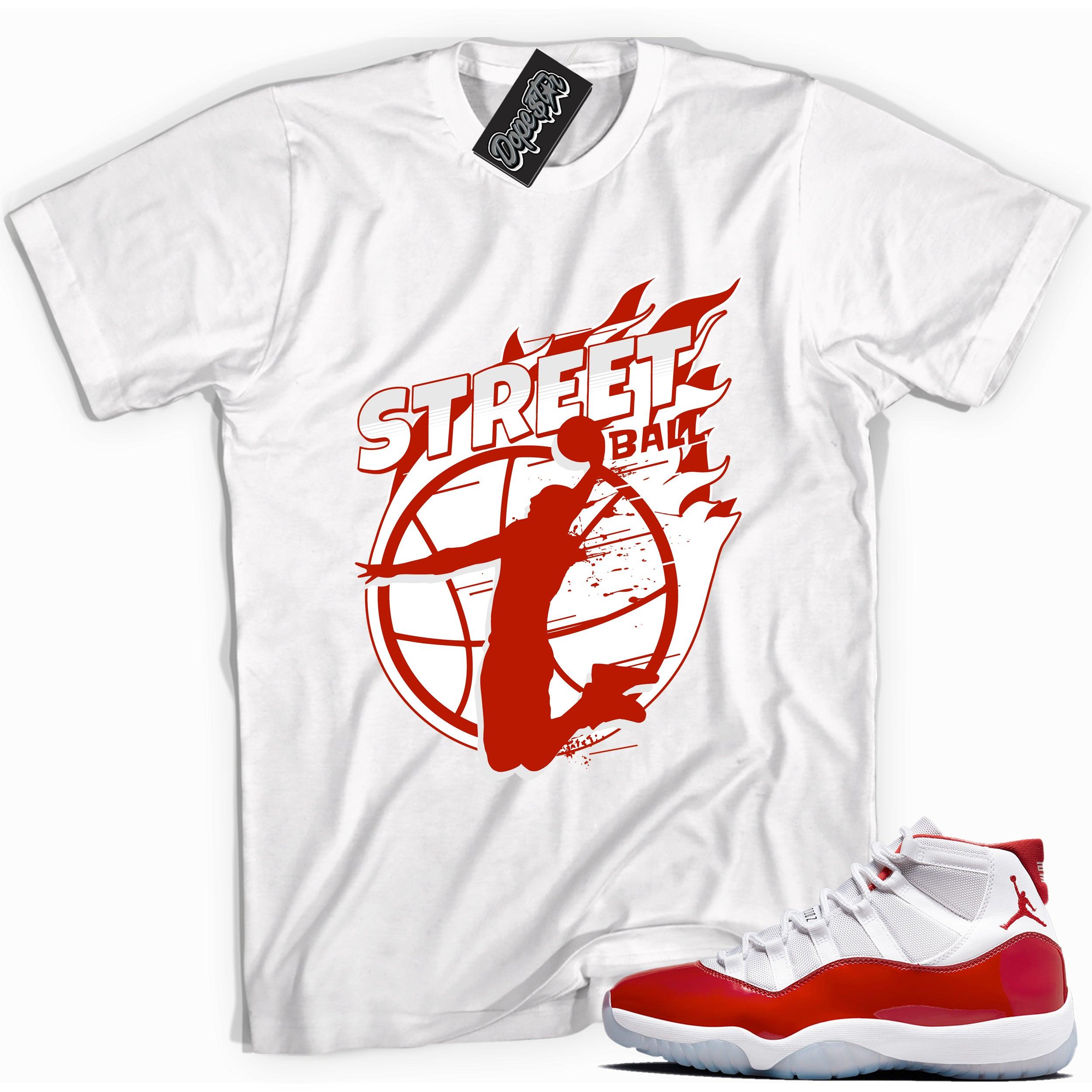 Street Ball Sneaker Tee Air Jordan 11 Cherry photo