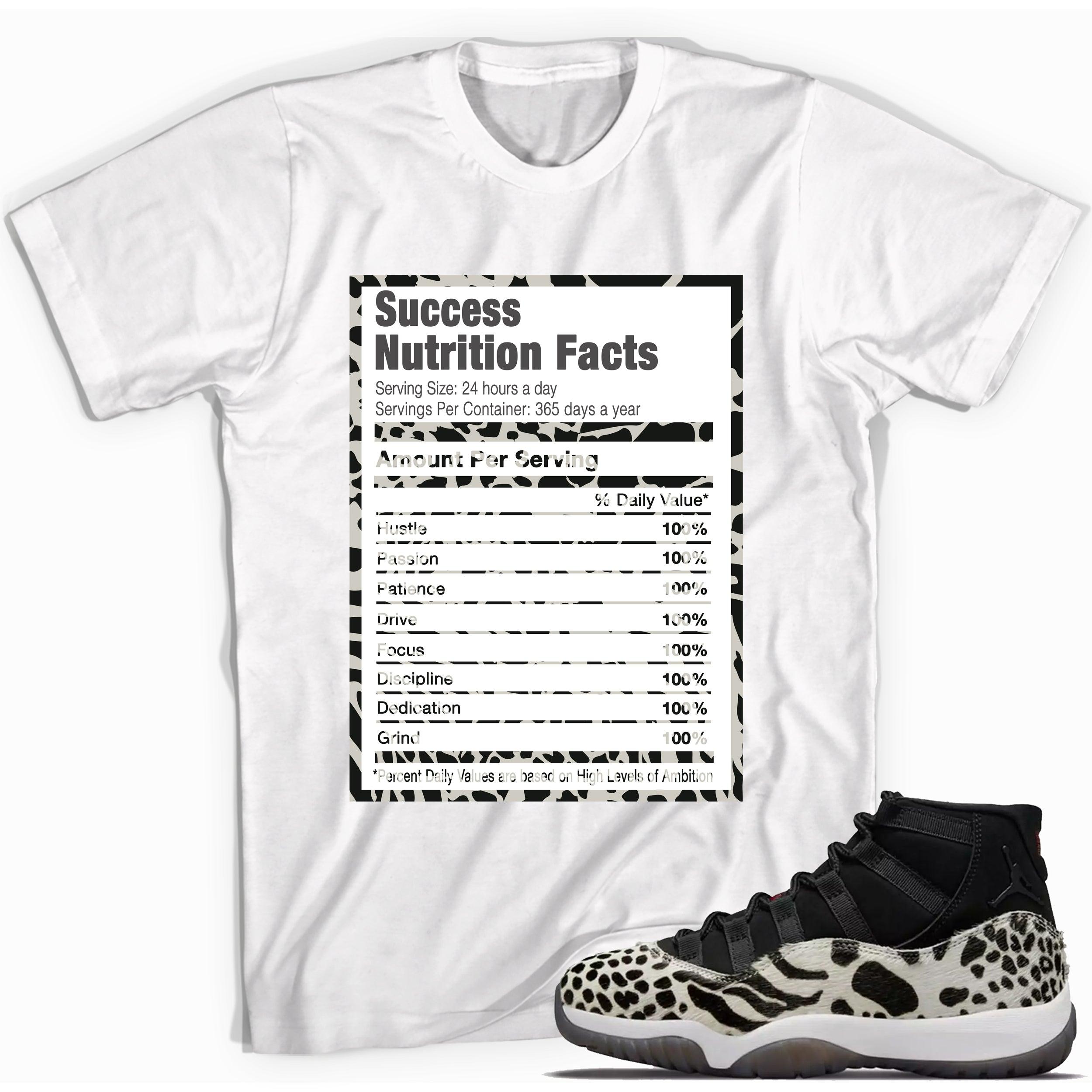 Success Nutrition Facts Sneaker Tee AJ 11 Animal Instinct photo