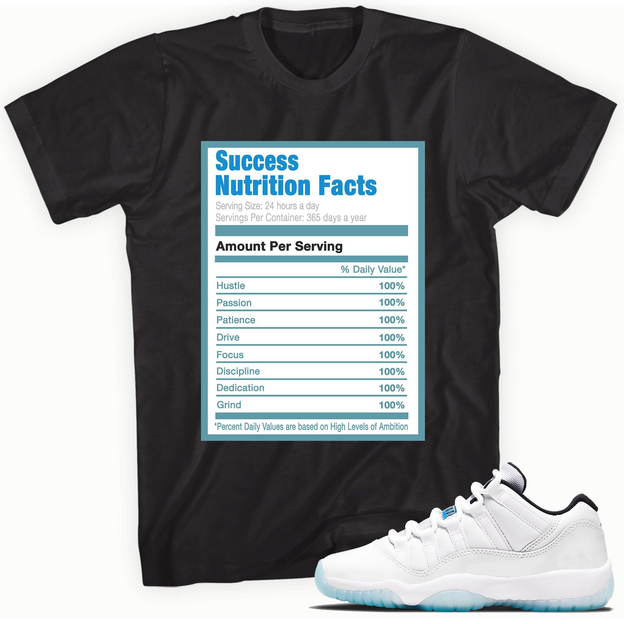 Black Success Nutrition Facts Shirt AJ 11s photo