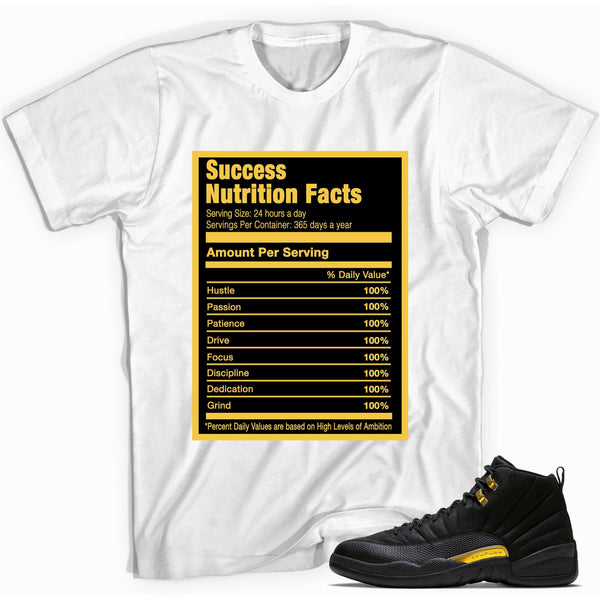 Success Nutrition Facts Shirt AJ 12 Black Taxi photo