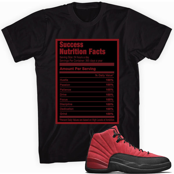 Success Nutrition Facts Shirt AJ 12 Retro Reverse Flu Game photo