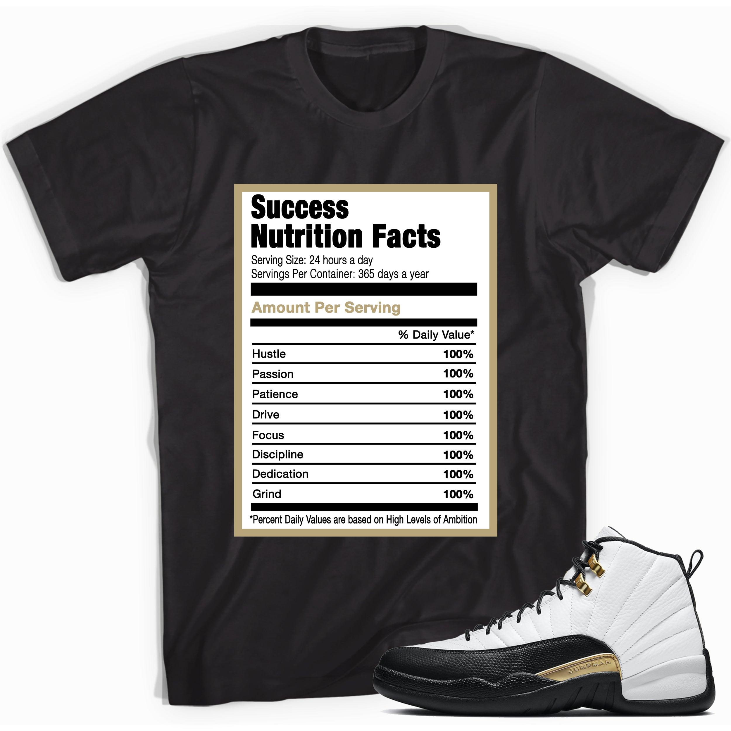 Success Nutrition Facts Sneaker Tee AJ 12 Royalt Taxi photo
