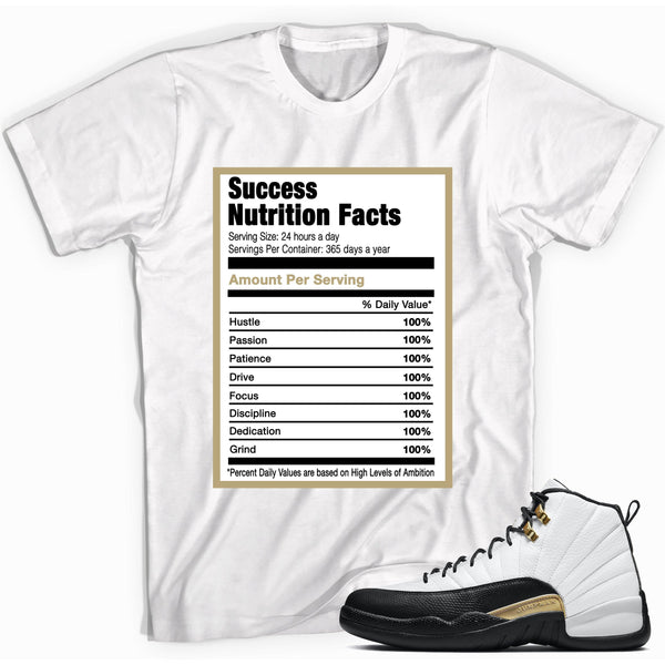 Success Nutrition Facts Shirt AJ 12 Royalt Taxi photo