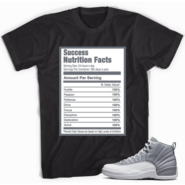 Success Nutrition Facts Shirt AJ 12 Retro Stealth photo