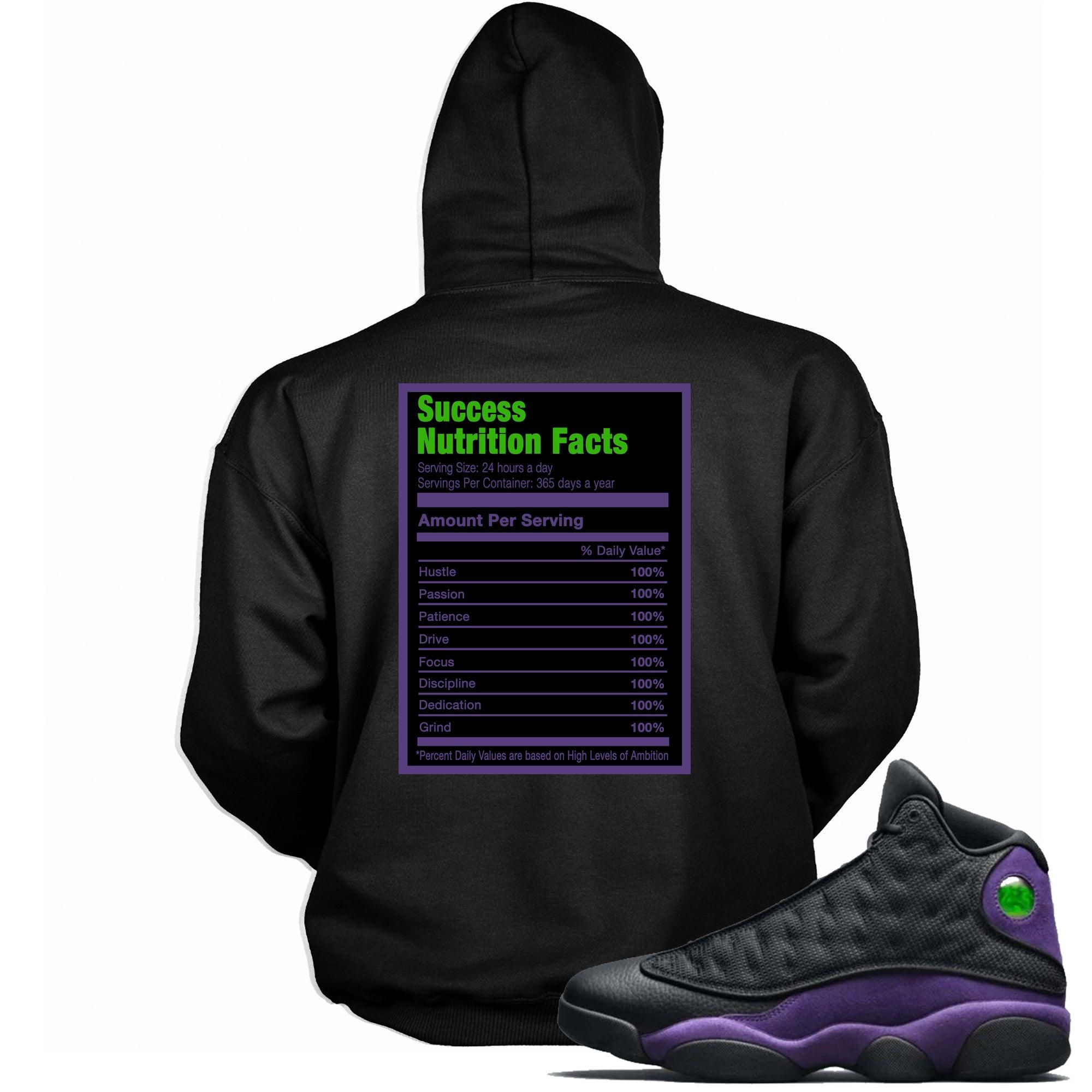 Success Nutrition Facts Sneaker Sweatshirt AJ 13 Court Purple photo