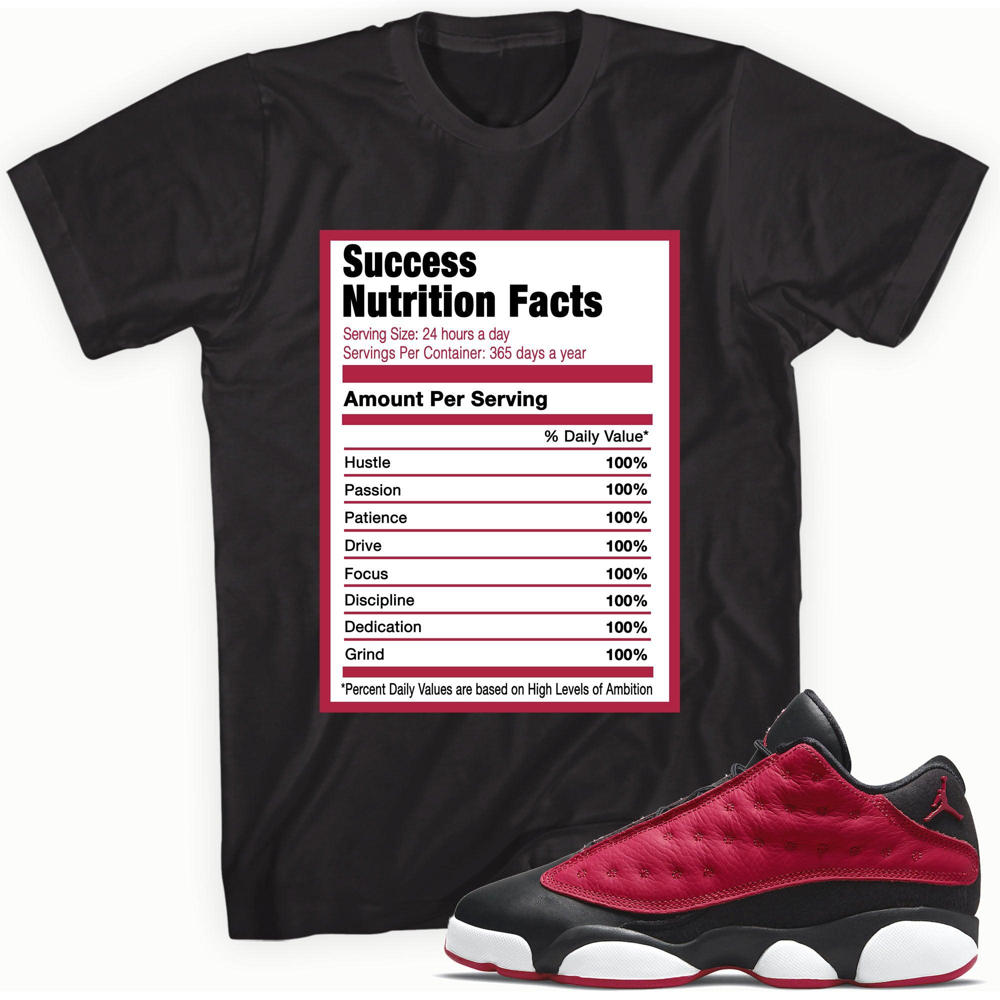 Success Nutrition Fact Shirt AJ 13 Low GS Very Berry photo