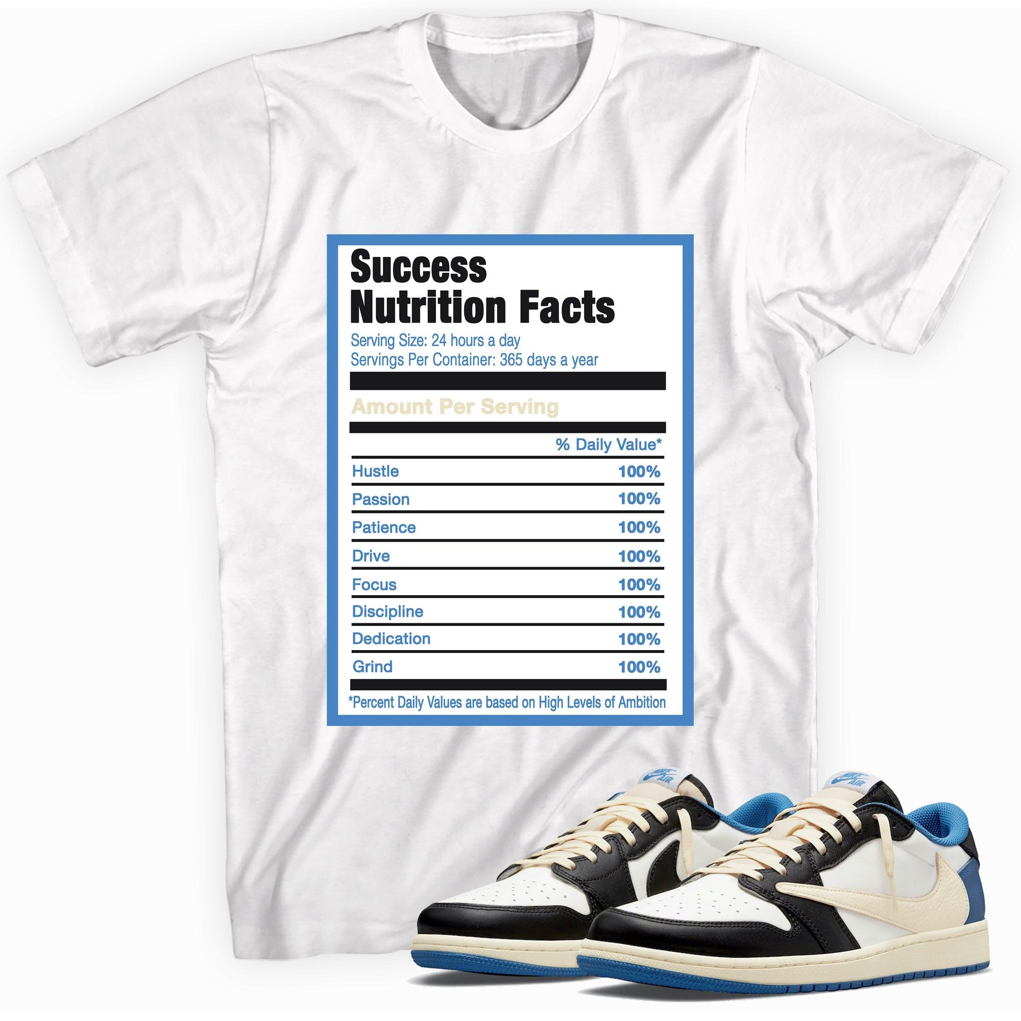 Success Nutrition Sneaker Tee AJ 1 Low Fragment x Travis Scott photo