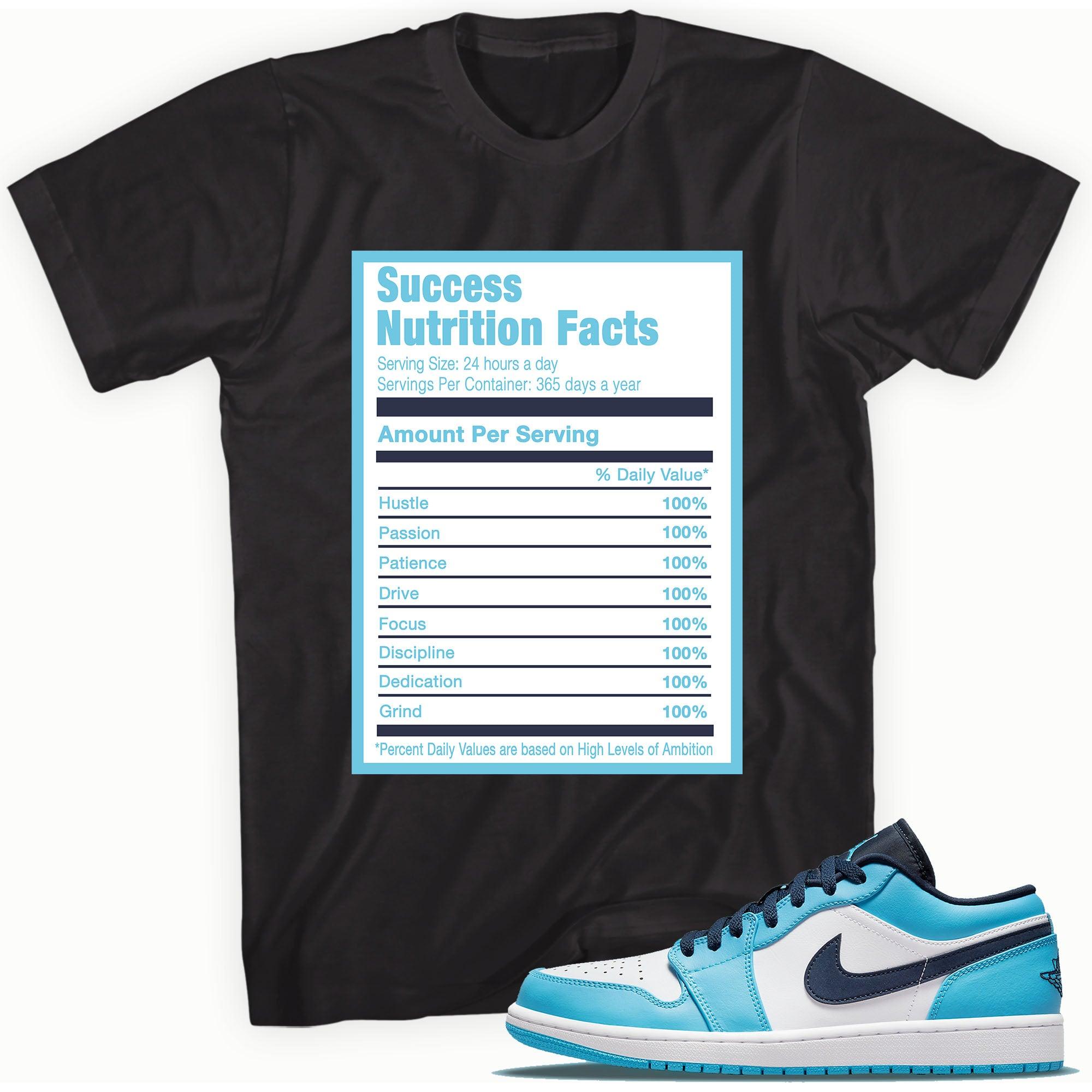 Success Nutrition Sneaker Tee AJ 1 Low UNC 2021 photo