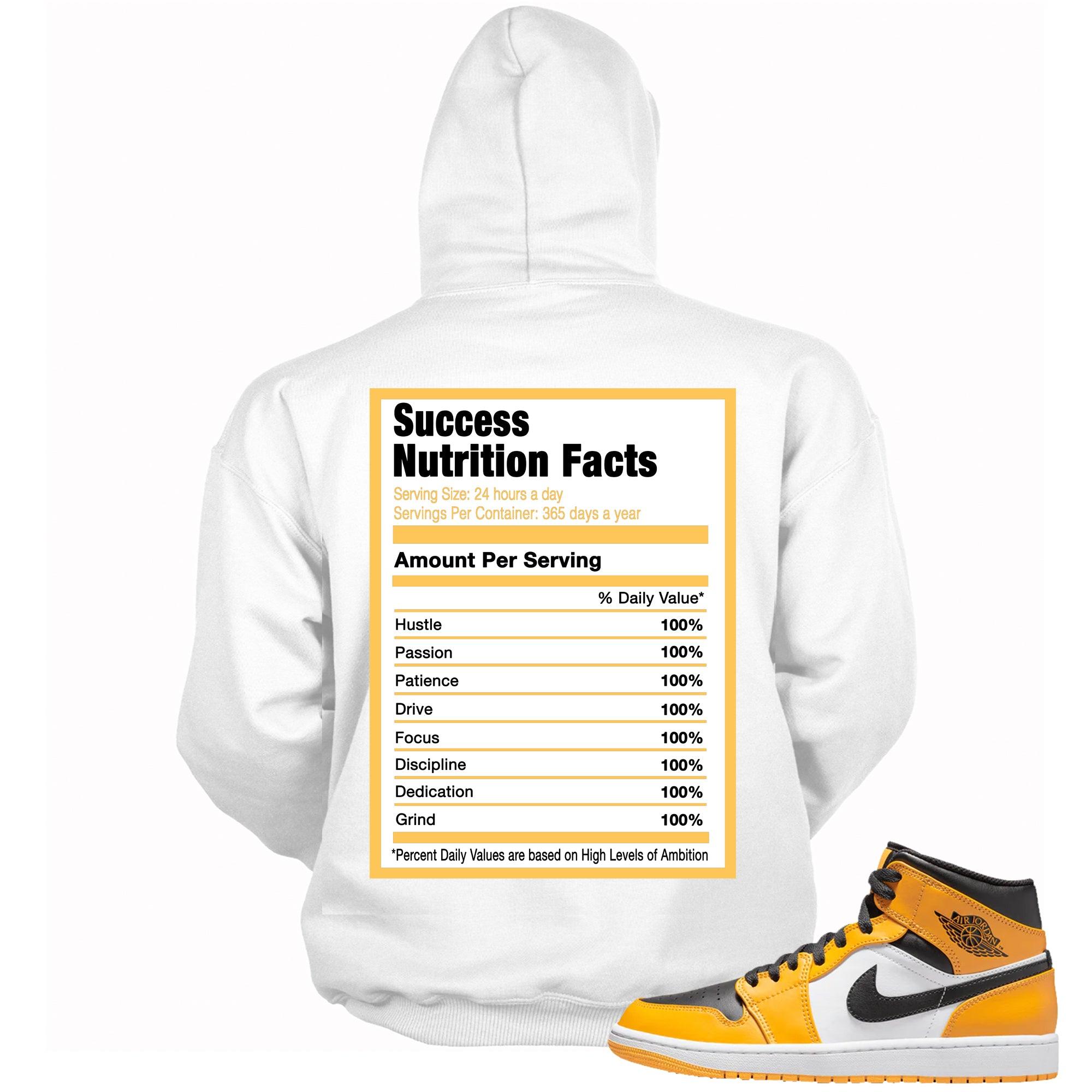 Success Nutrition Facts Hoodie AJ 1 Mid Taxi photo