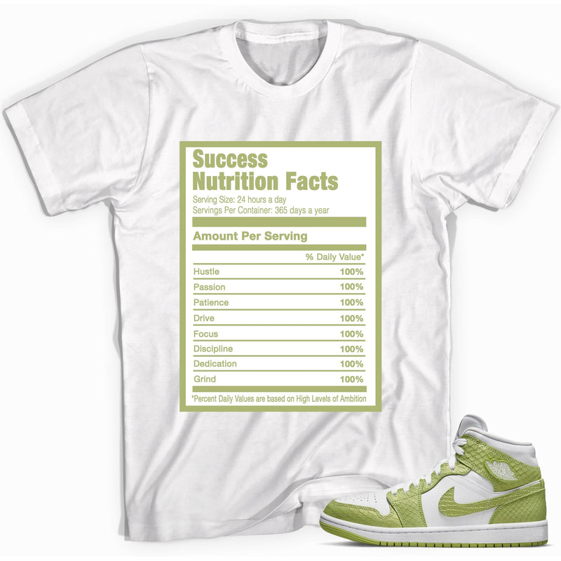 Success Nutrition Sneaker Tee AJ 1 Mid Green Python photo