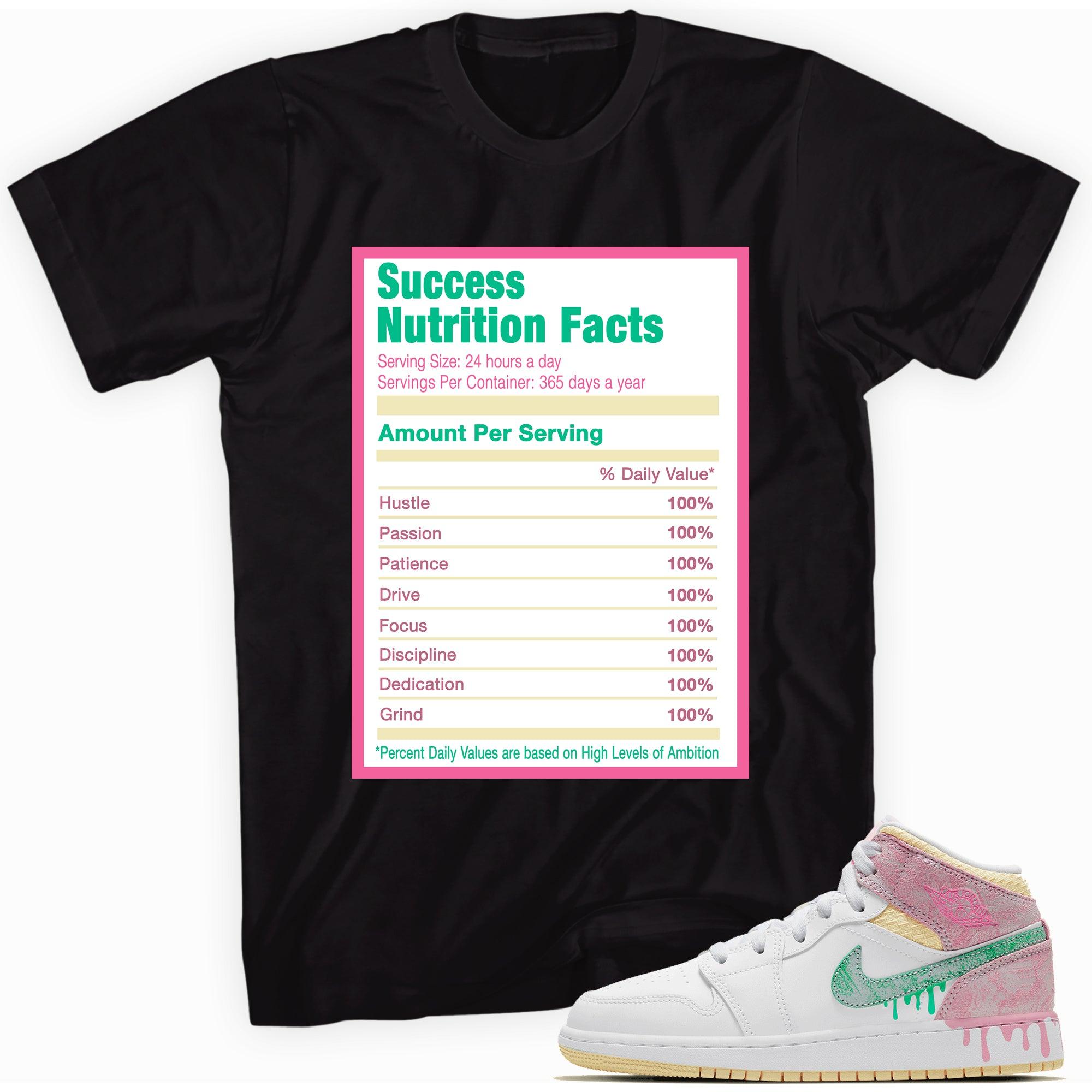 Success Nutrition Shirt AJ 1 Mid Paint Drip photo
